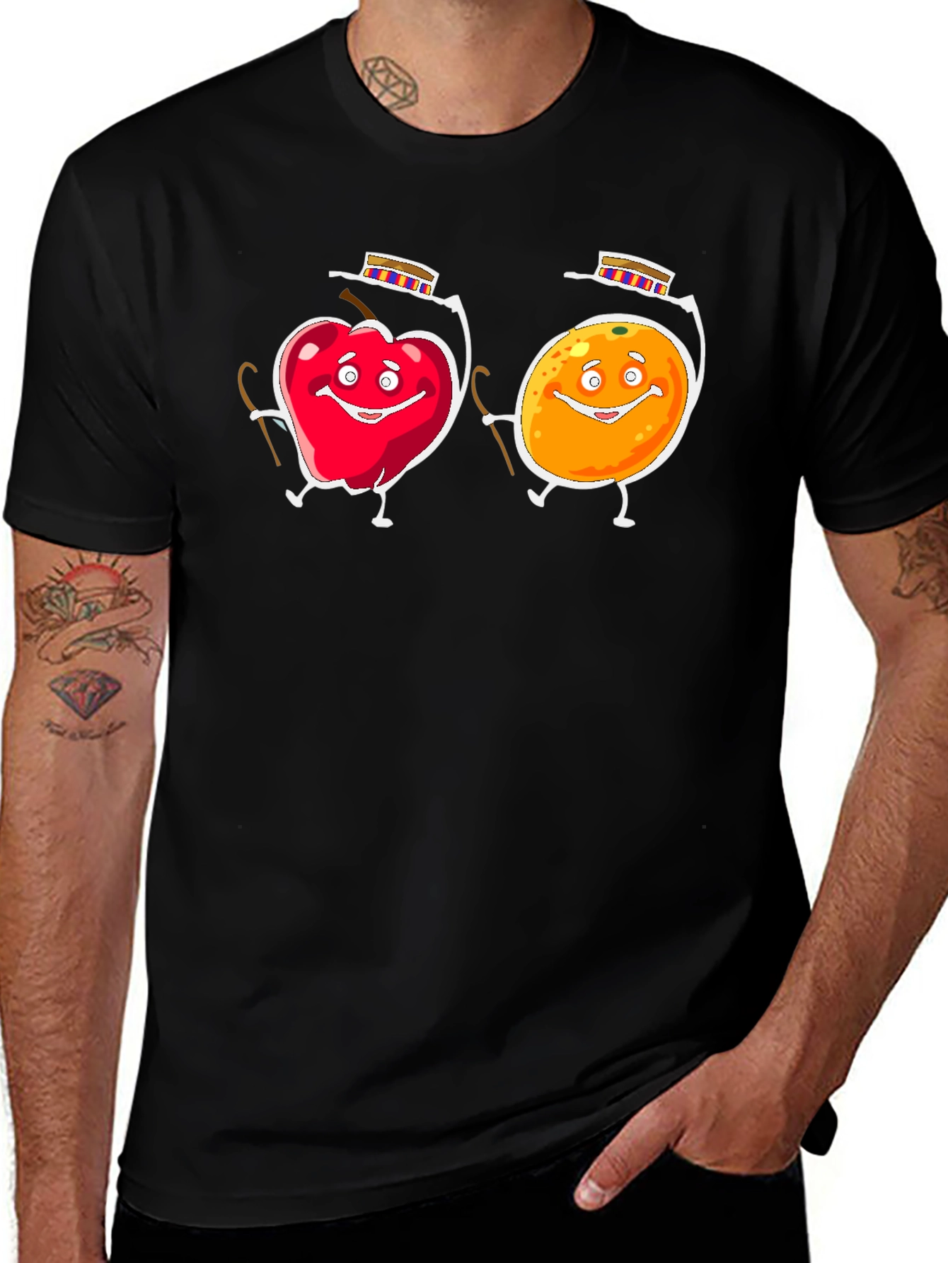 Variant 13 of Cartoon Apple & Orange T-Shirt