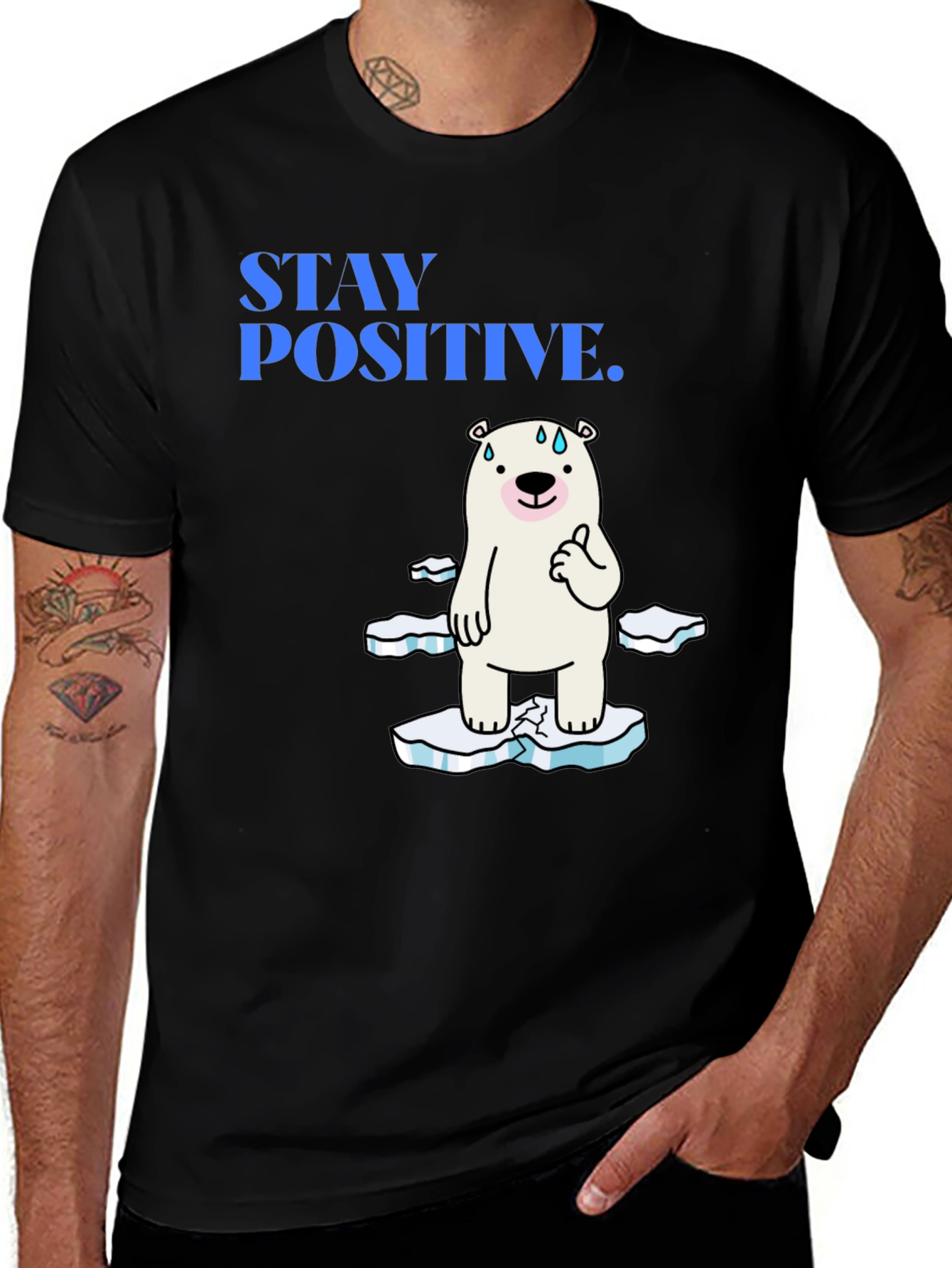 Variant 13 of Stay Positive Polar Bear T-Shirt