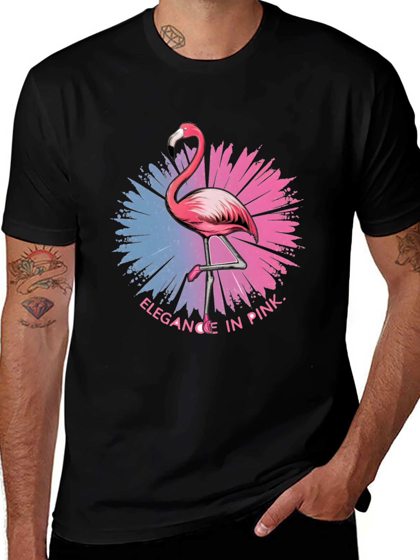 Variant 13 of Elegance In Pink Flamingo Graphic T-Shirt