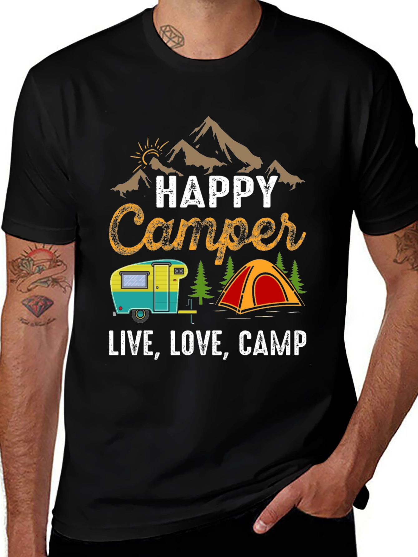 Variant 8 of Happy Camper Graphic Tee - Live Love Camp