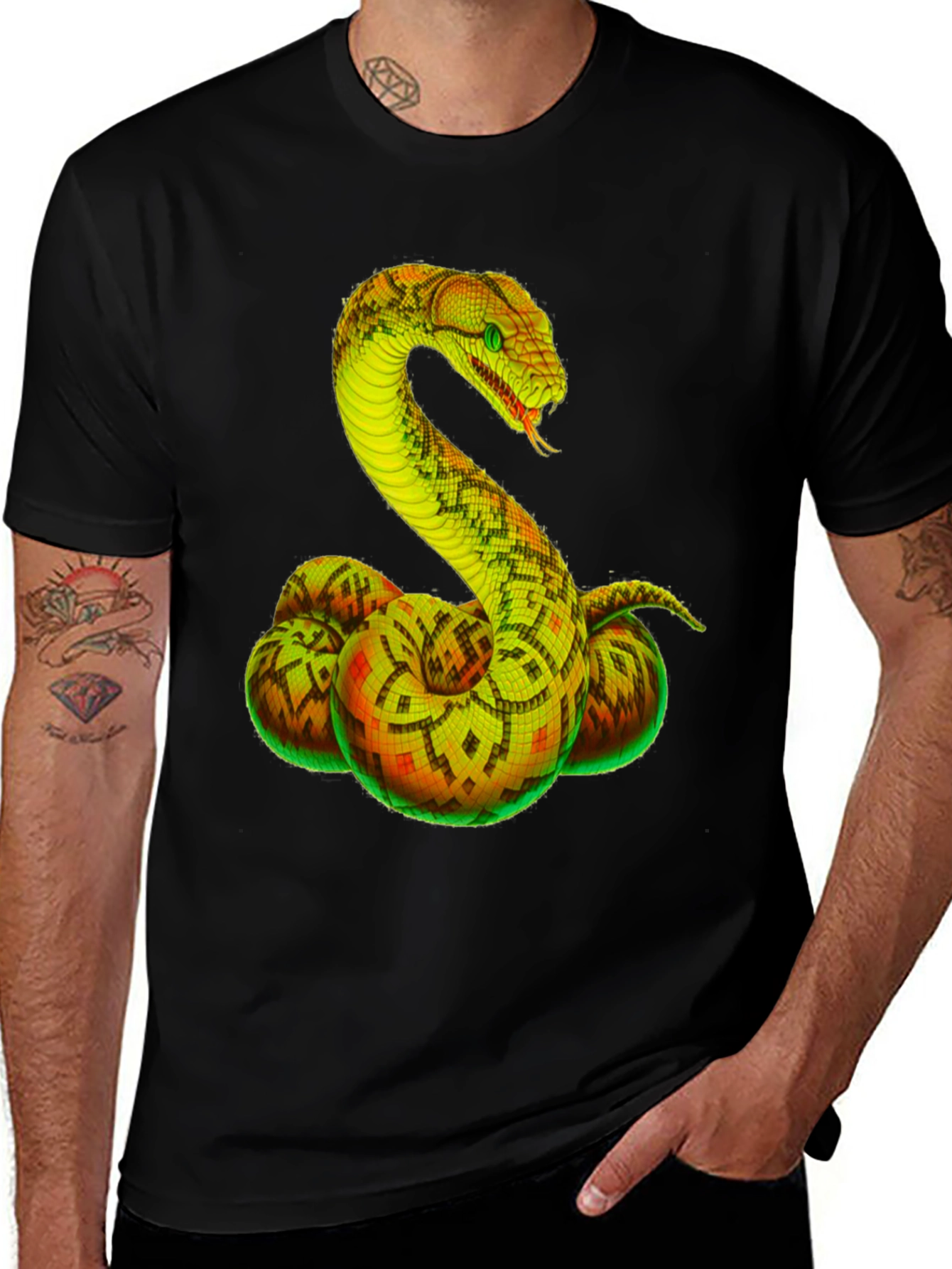 Variant 21 of Snake Graphic Print T-Shirt