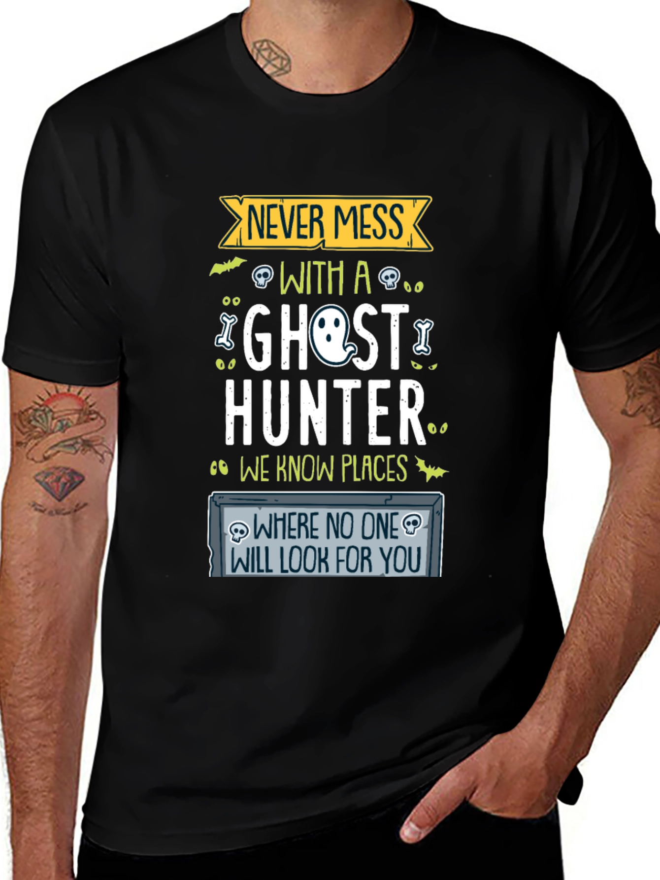 Variant 5 of Never Mess With a Ghost Hunter Graphic Tee