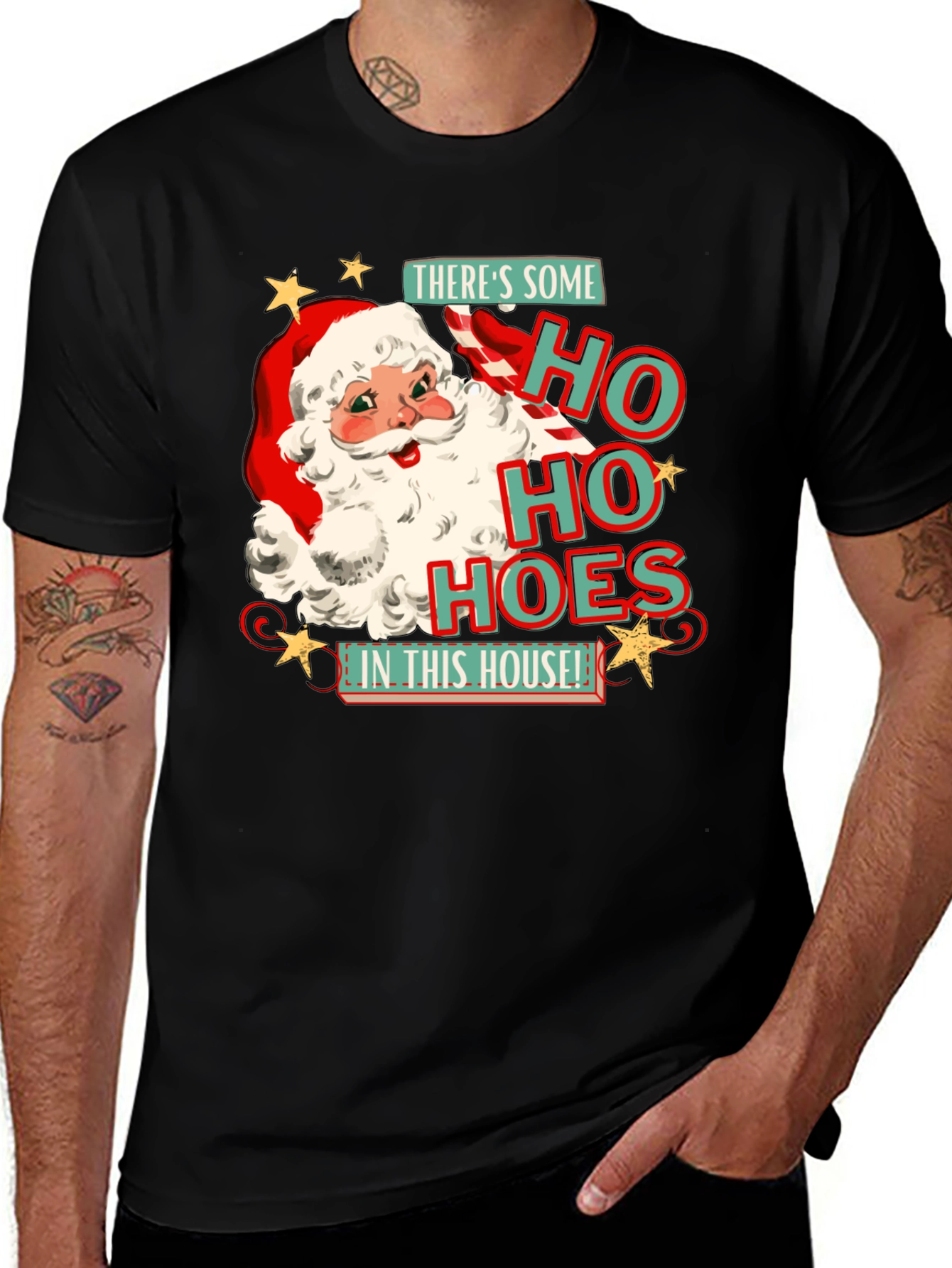 Variant 28 of Ho Ho Hoes In This House Santa T-Shirt