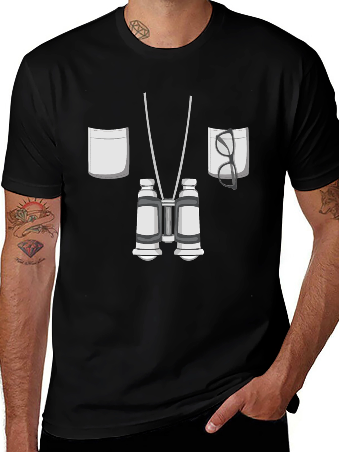 Variant 22 of Artist T-Shirt with Binoculars & Pocket Design
