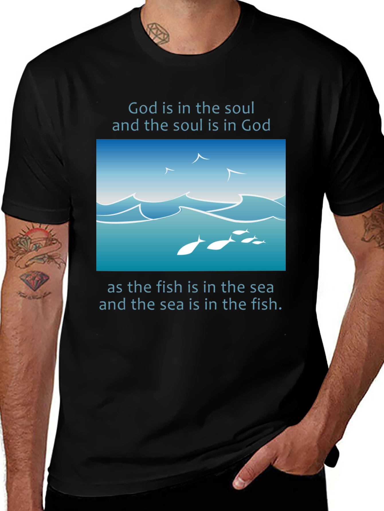 Black Soul in God Graphic T-Shirt main image