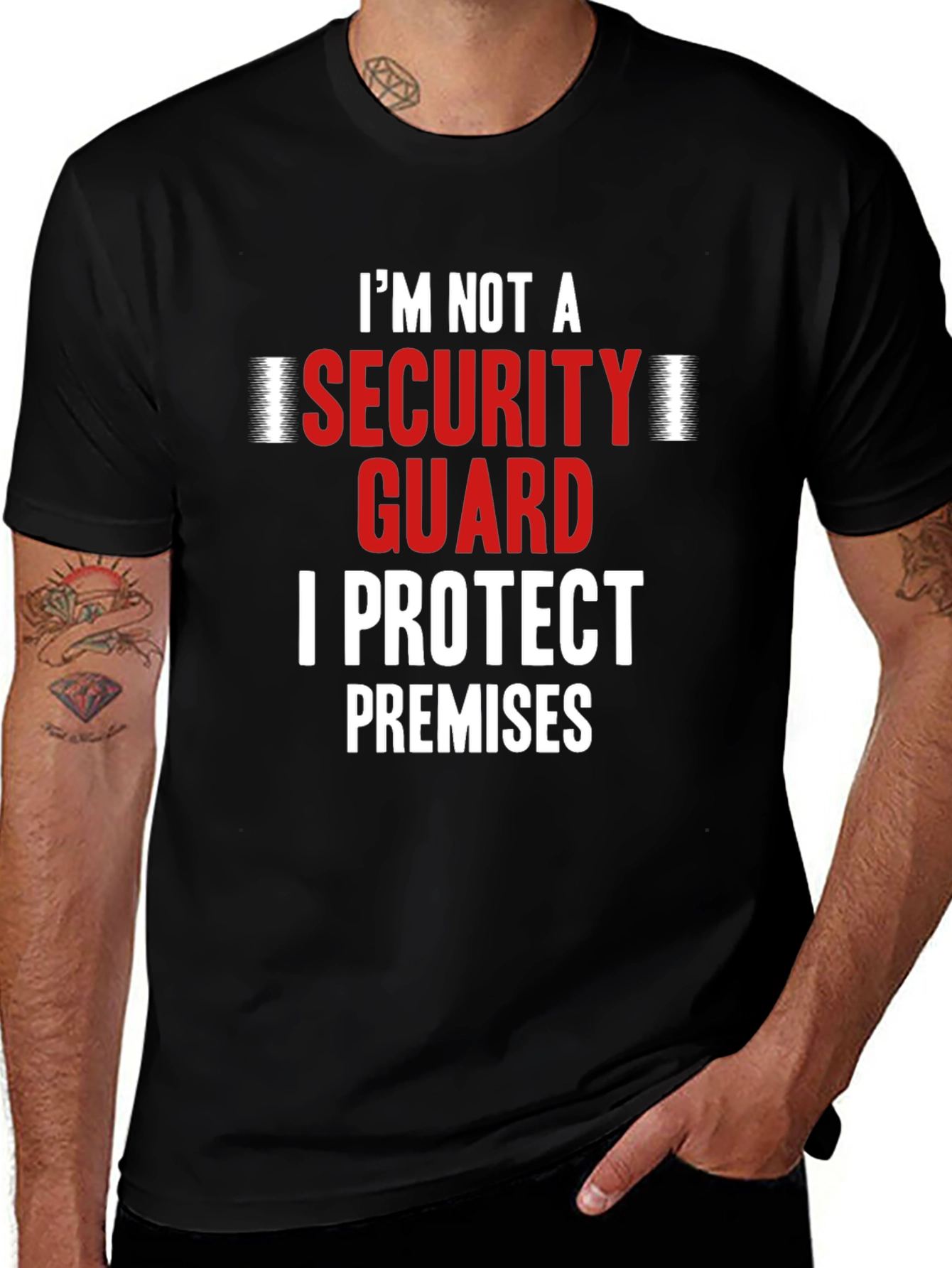 Variant 25 of I Protect Premises Funny Security Guard T-Shirt