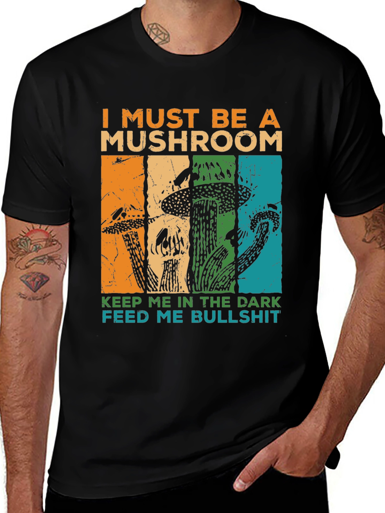 Variant 28 of Mushroom Graphic Tee - Keep Me in the Dark