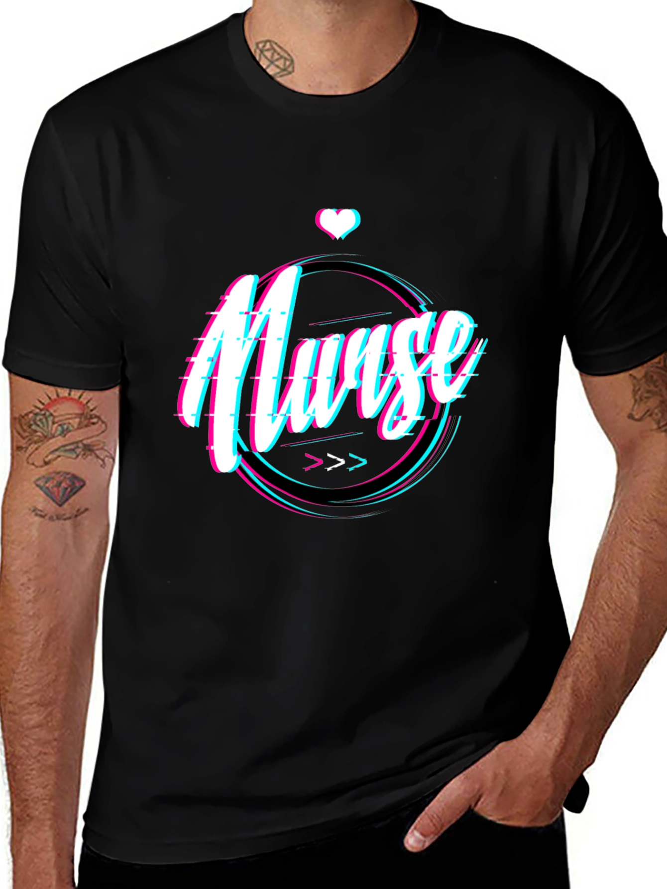 Variant 22 of Nurse Glitch T-Shirt - Unique Medical Apparel