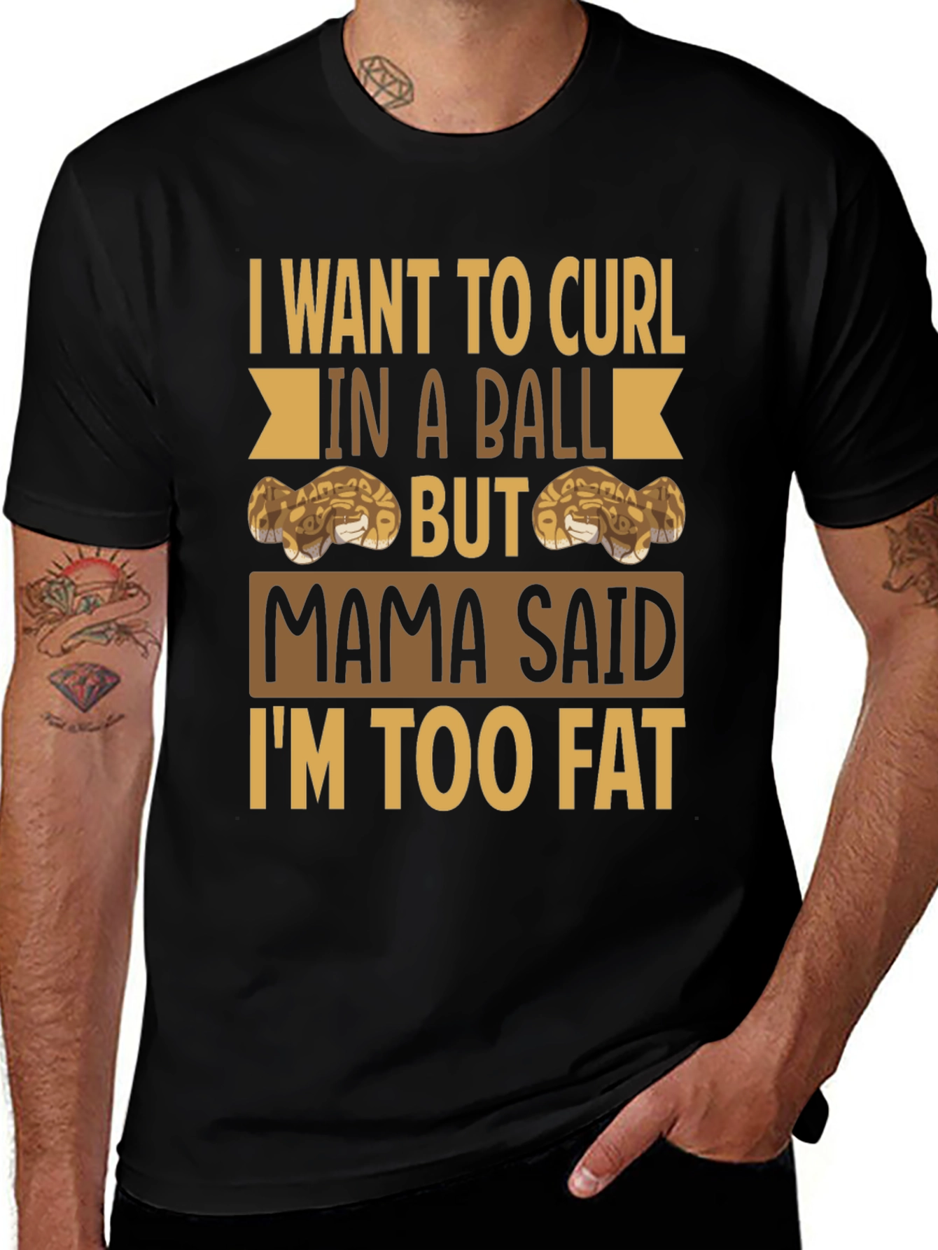 Variant 6 of I Want to Curl in a Ball T-Shirt - Funny Snake Tee