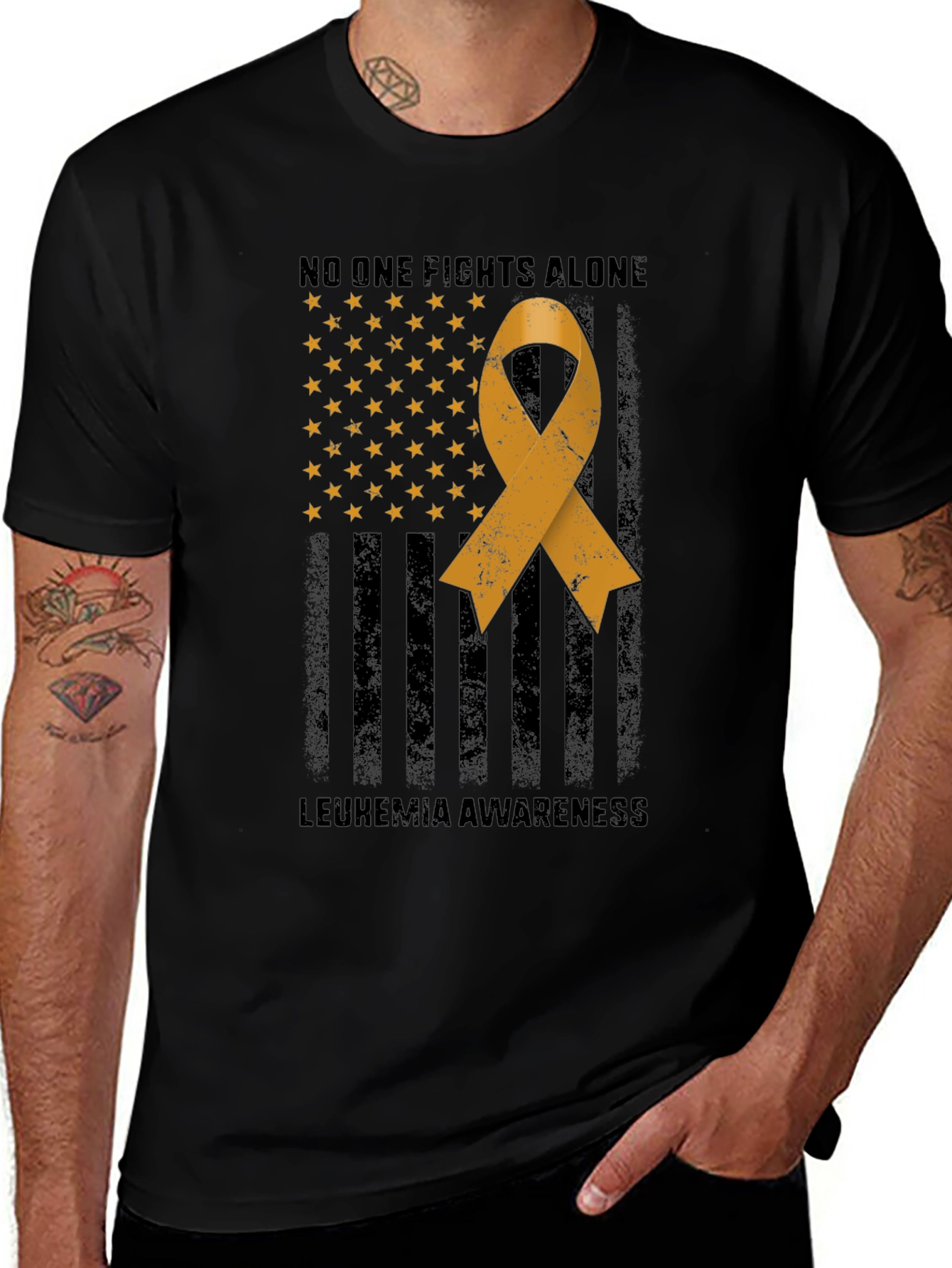 Leukemia Awareness Tee - No One Fights Alone