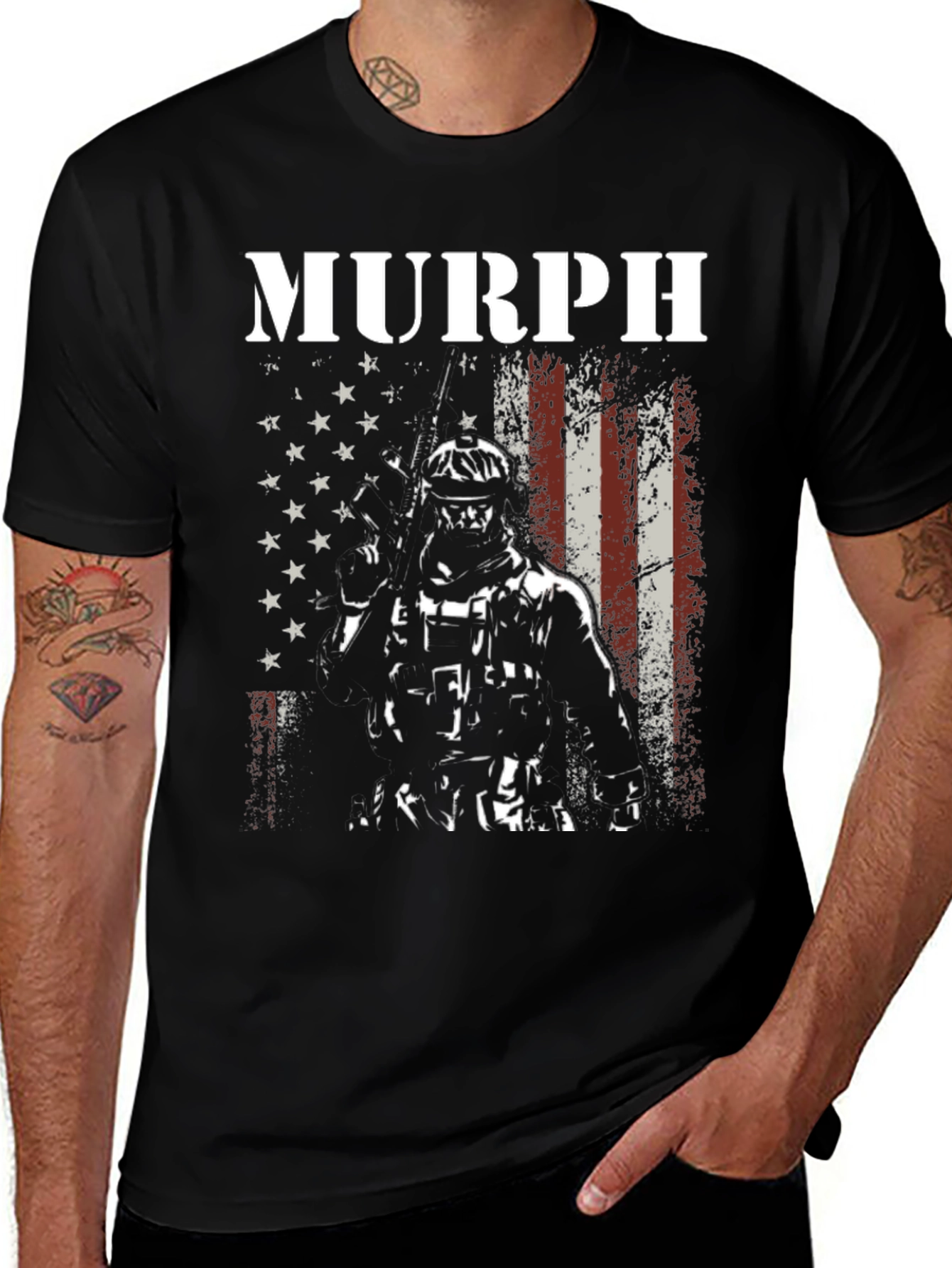 Murph American Flag Graphic T-Shirt