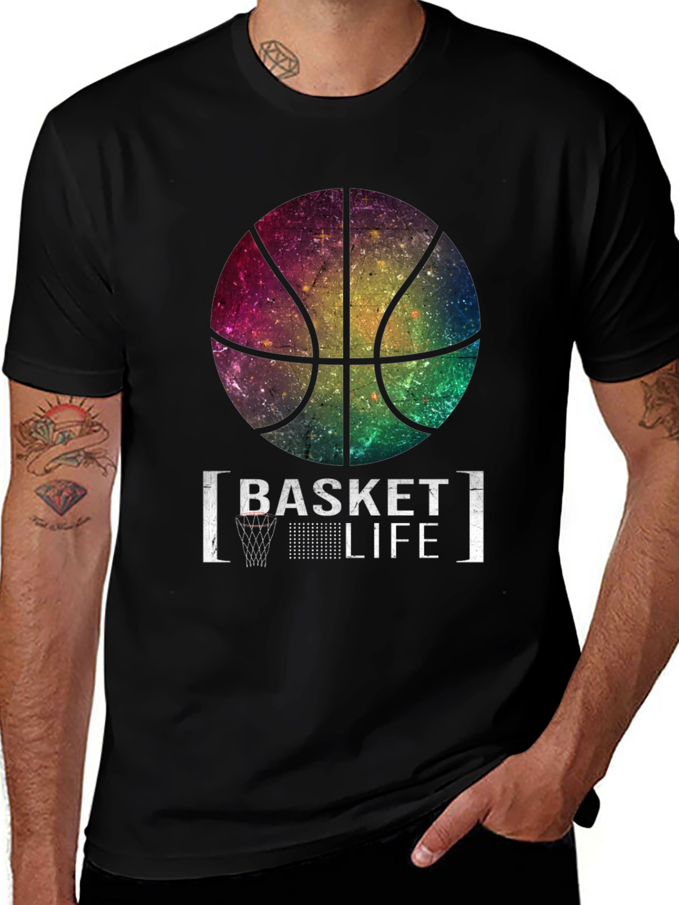 Variant 13 of Galaxy Basketball Life Graphic T-Shirt