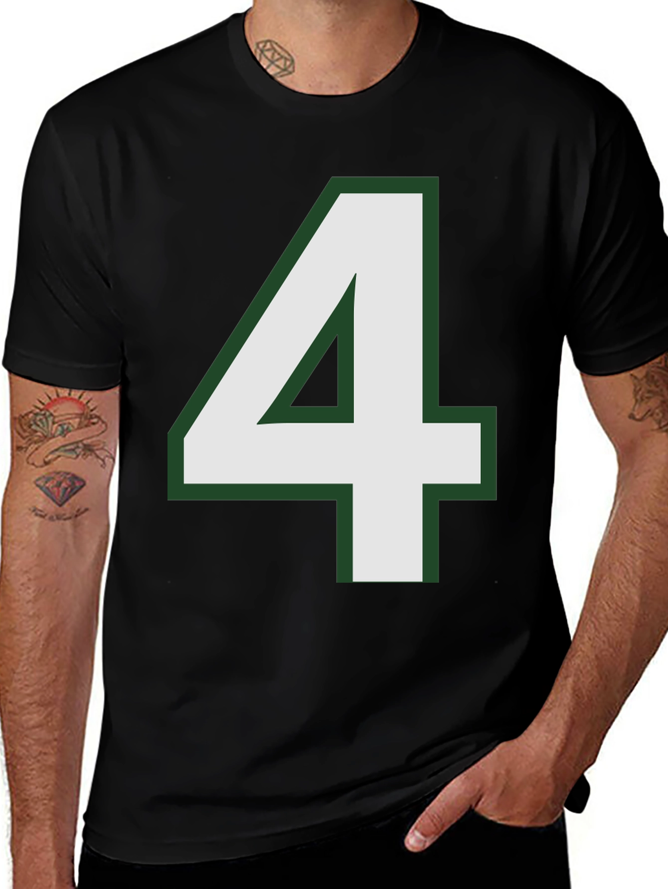 Variant 26 of Number 4 T-Shirt - Bold Graphic Tee