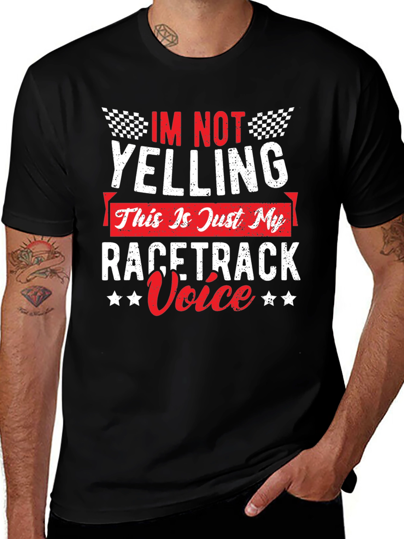 Variant 18 of Racetrack Voice Tee: Funny Racing Fan Shirt