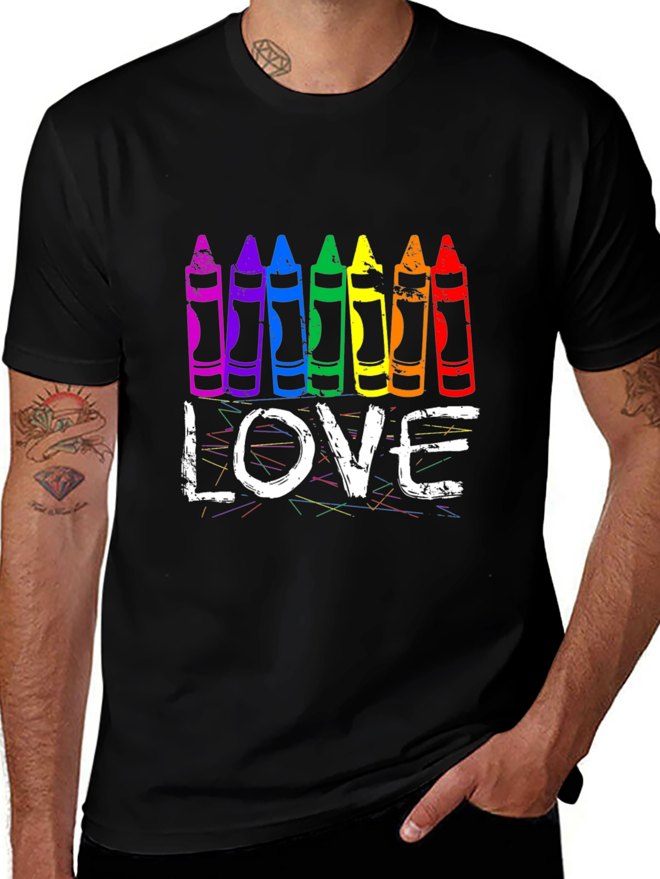Love Crayon Pride Tee - LGBTQ+ Support