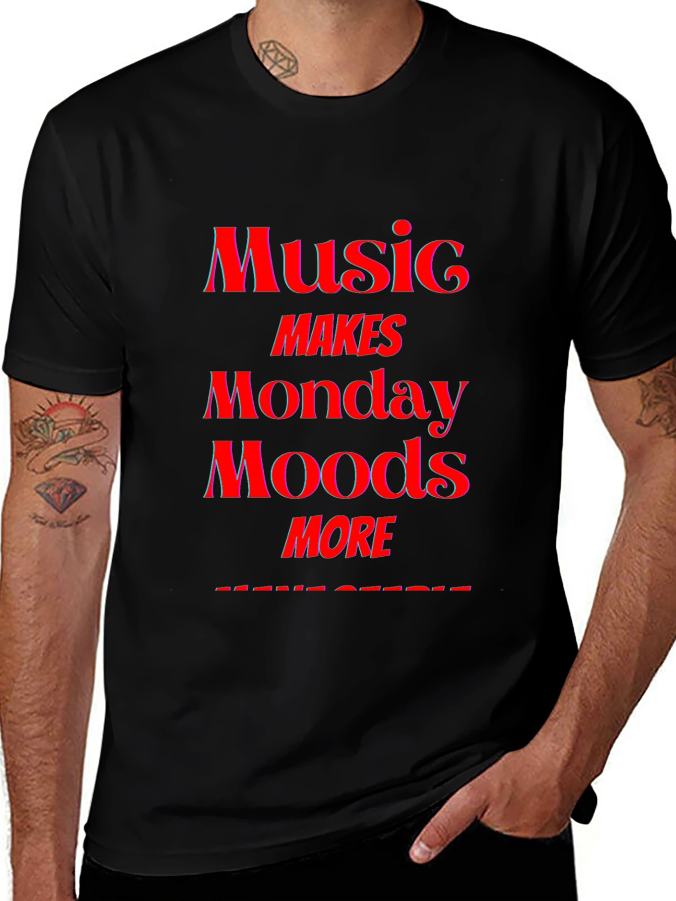 Variant 28 of Music Makes Monday Moods More Awesome T-Shirt