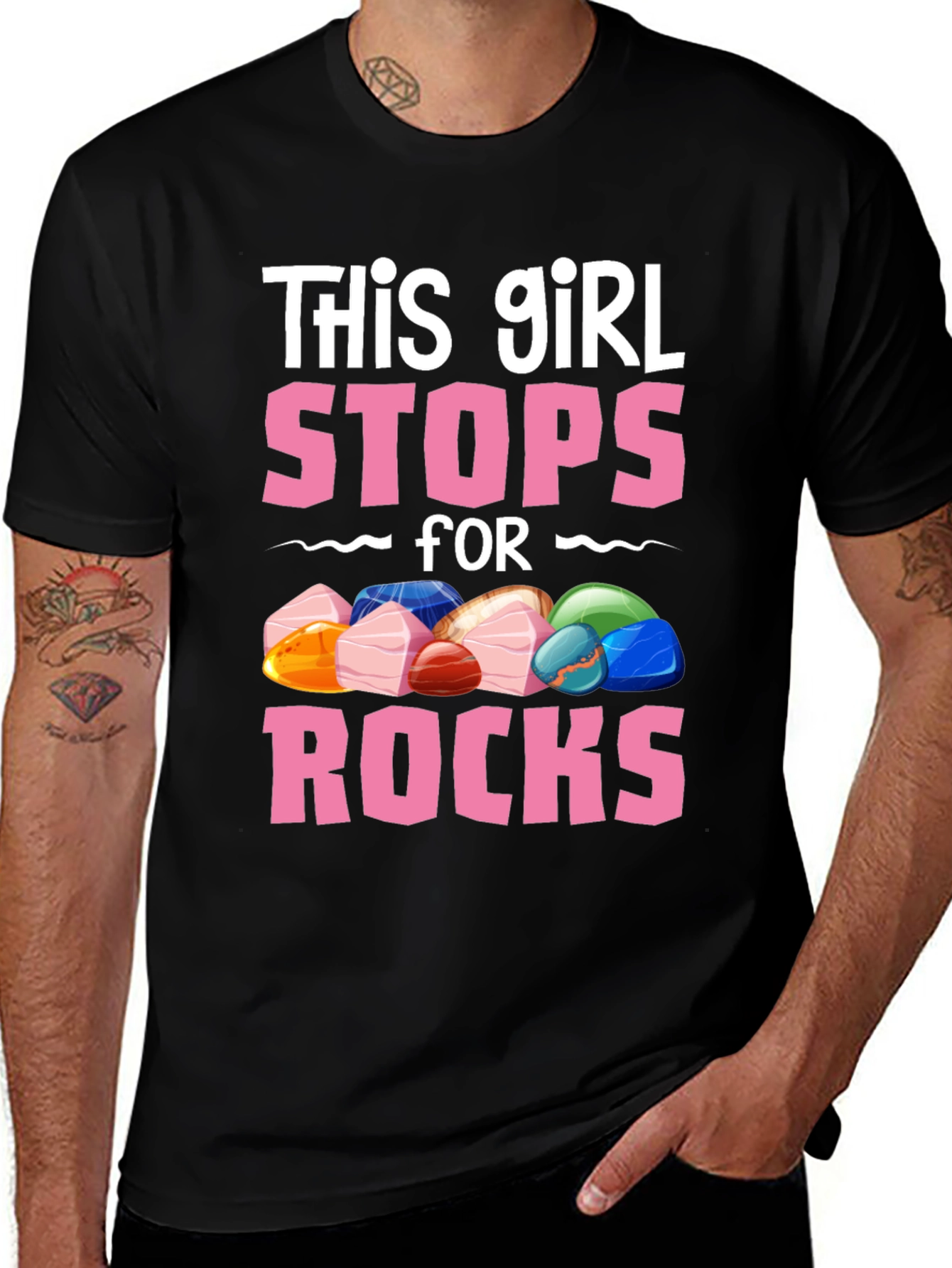 Variant 28 of This Girl Stops For Rocks T-Shirt