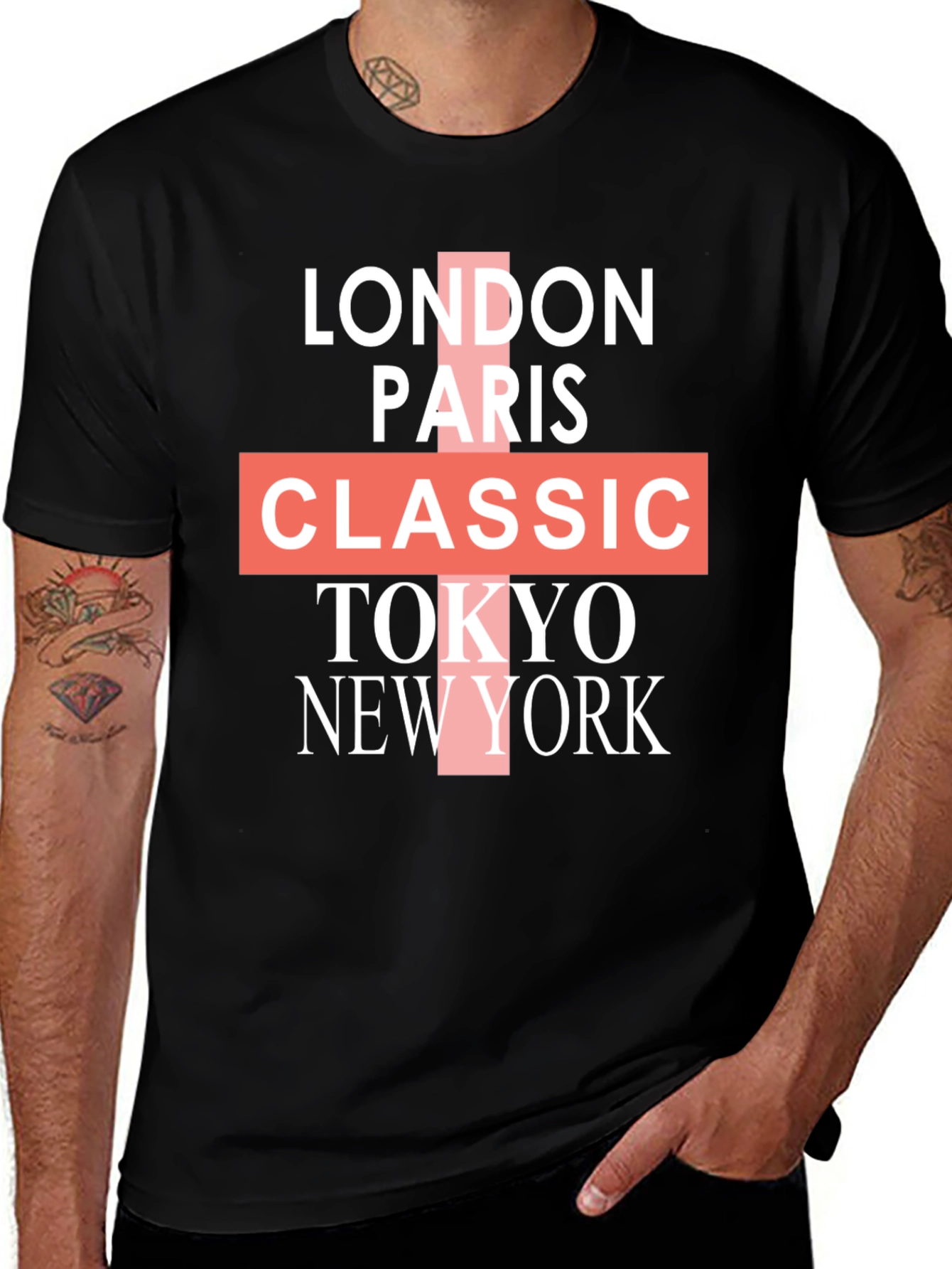 Variant 6 of Classic Cities T-Shirt - London, Paris, Tokyo, New York
