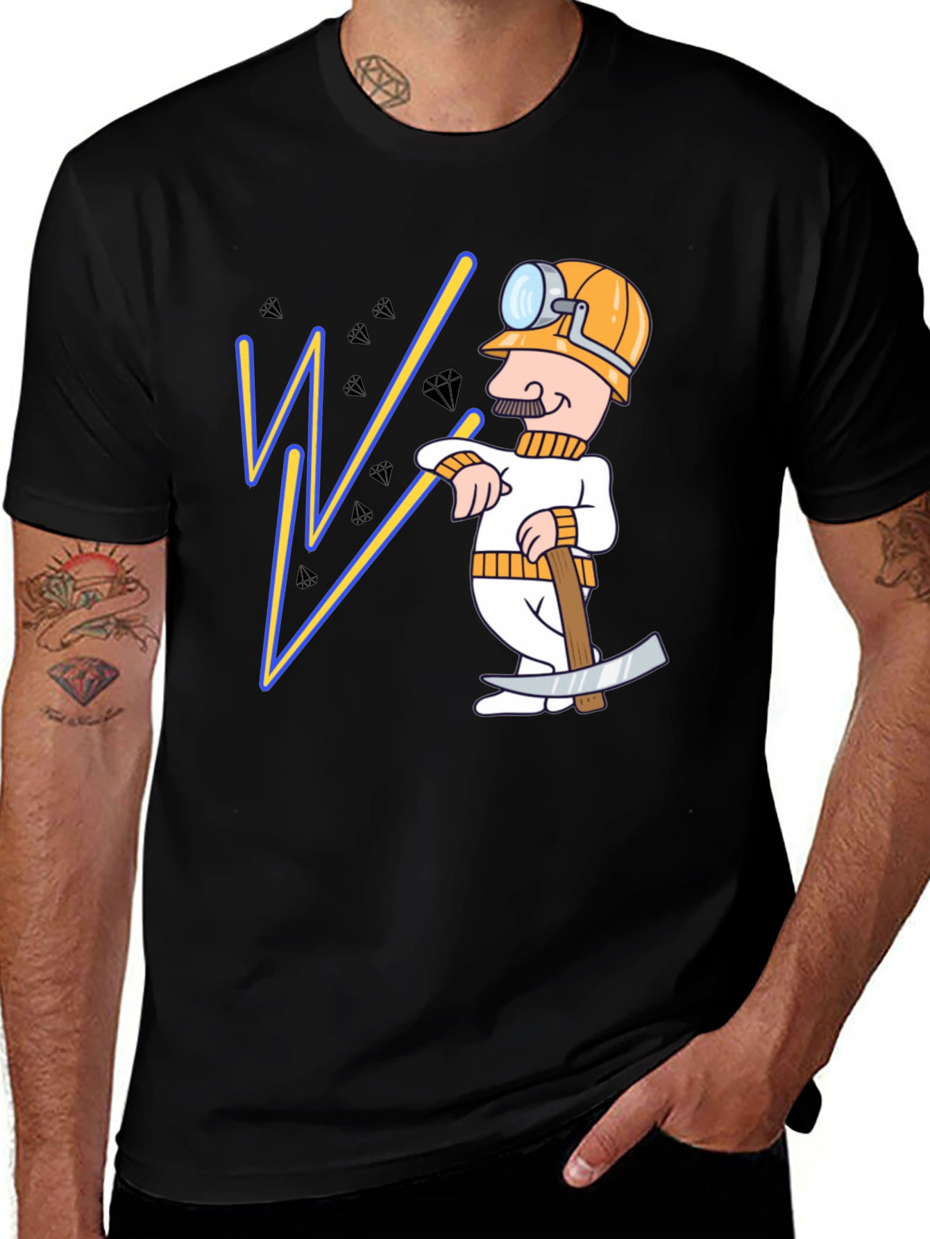 Variant 19 of Miner Cartoon Graphic T-Shirt