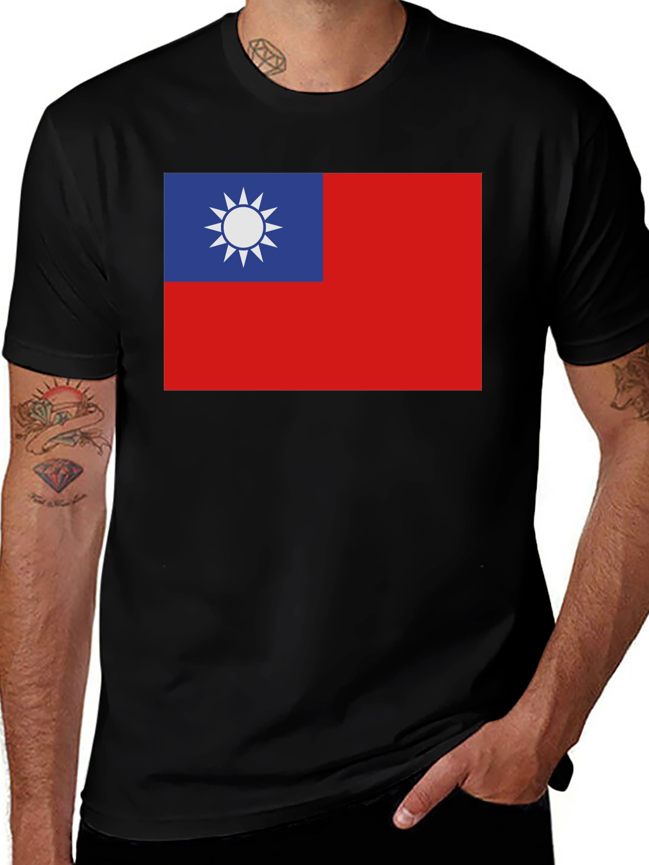 Variant 21 of Taiwan Flag T-Shirt - Bold Graphic Tee