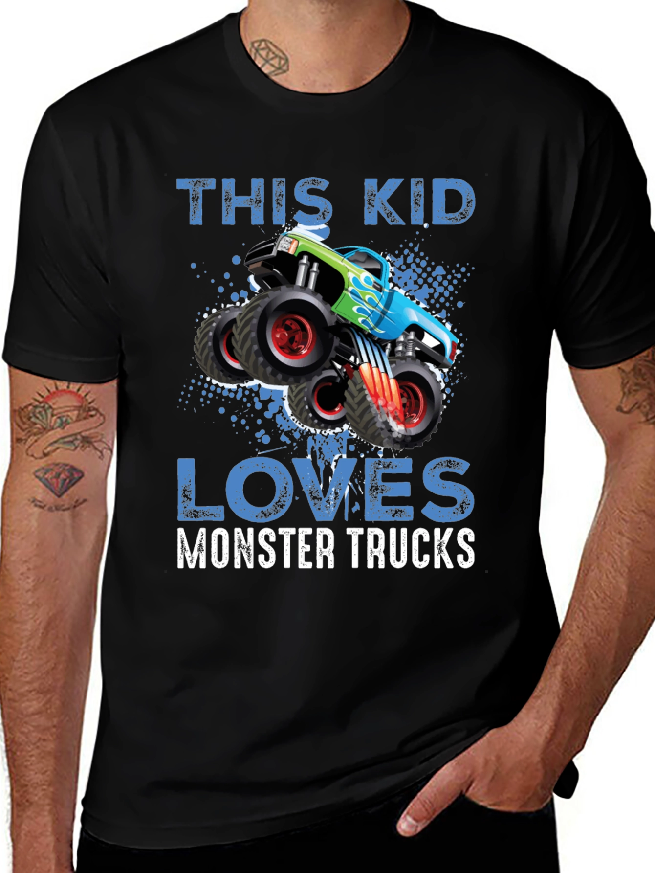 Variant 6 of This Kid Loves Monster Trucks T-Shirt