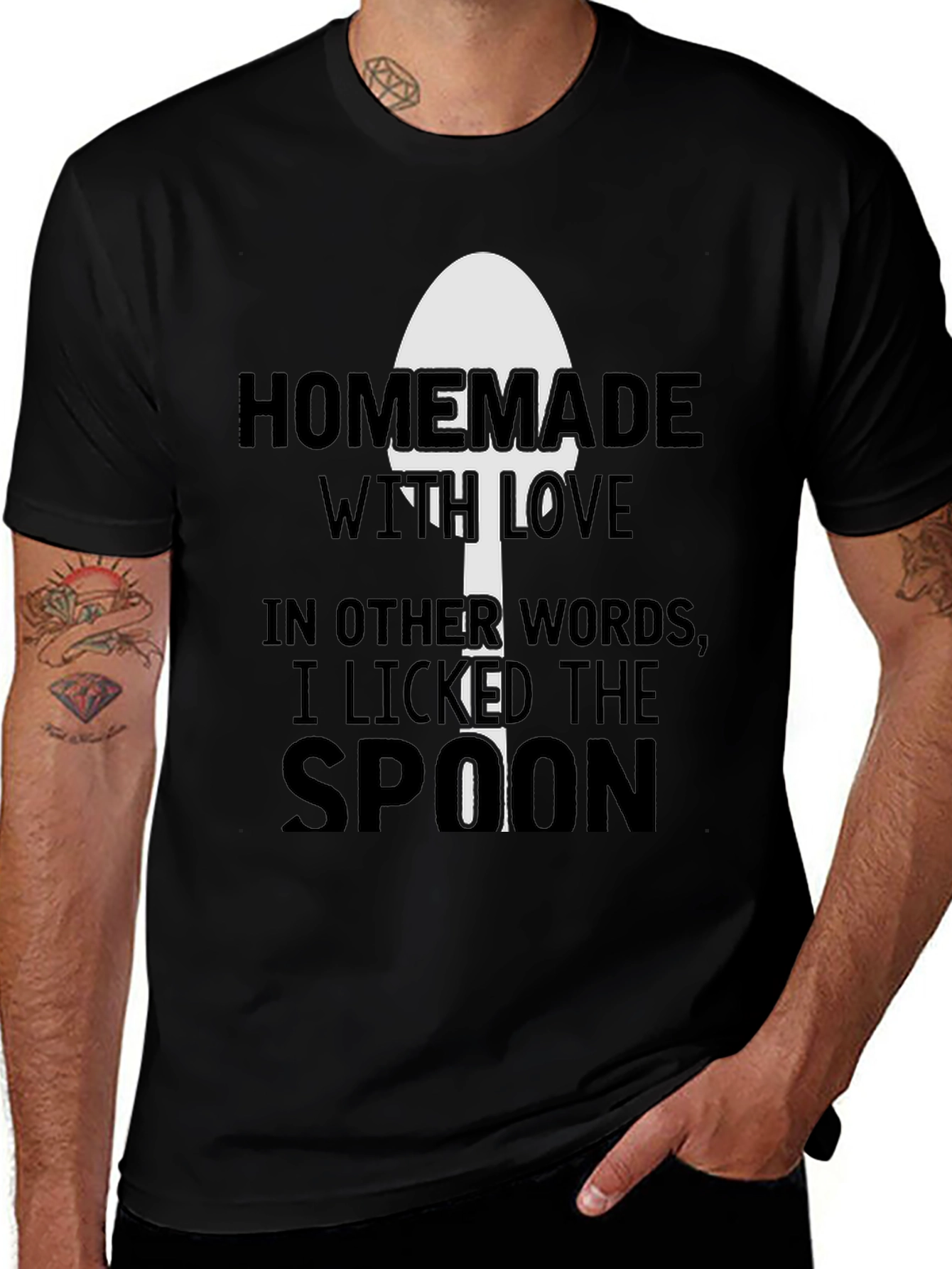 Variant 30 of Homemade With Love T-Shirt - I Licked The Spoon Funny Tee