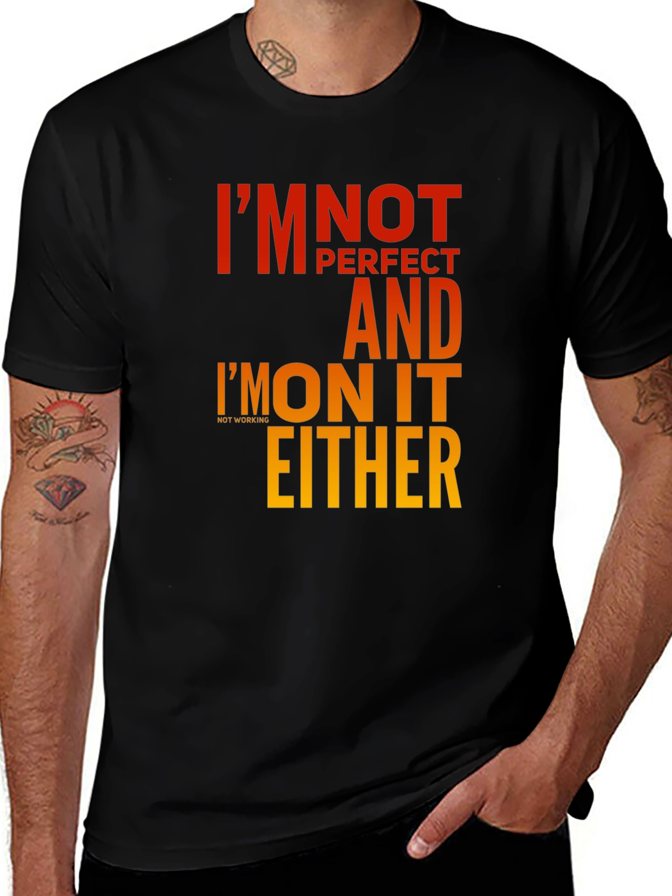 Variant 8 of Funny "I'm Not Perfect" Graphic Tee - Soft Cotton