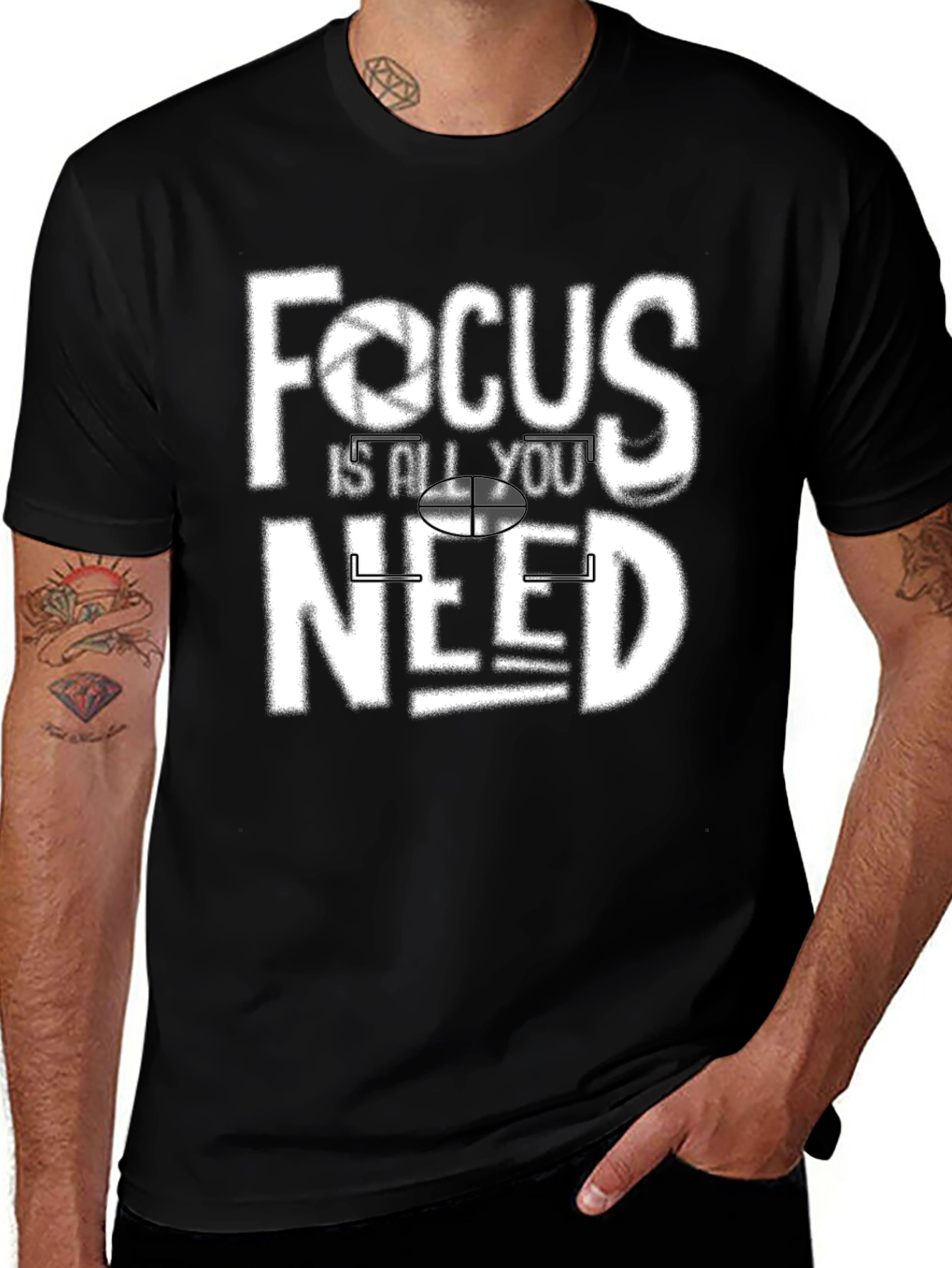 Variant 8 of Focus is All You Need Graphic T-Shirt