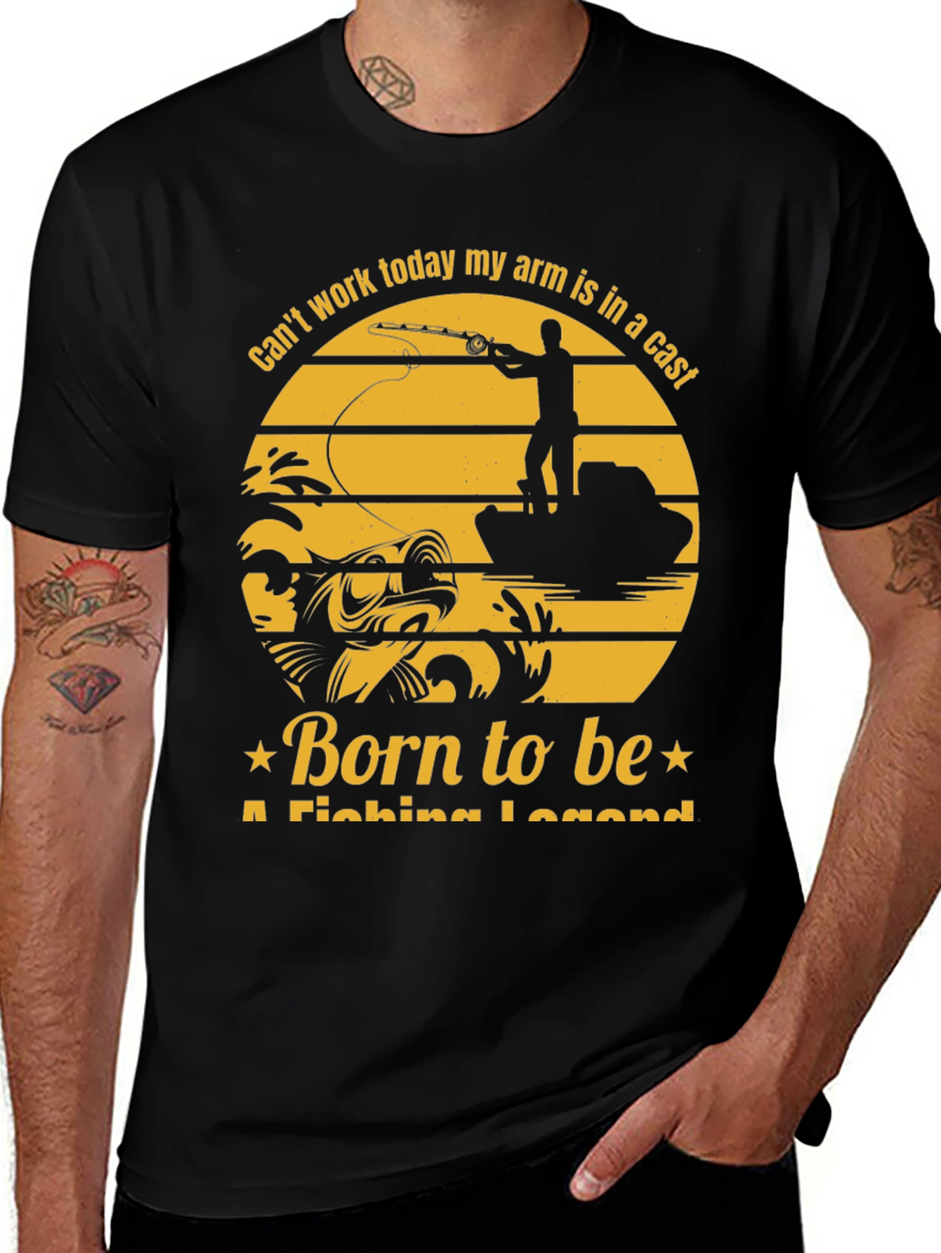 Fishing Legend T-Shirt - "Can't Work Today"