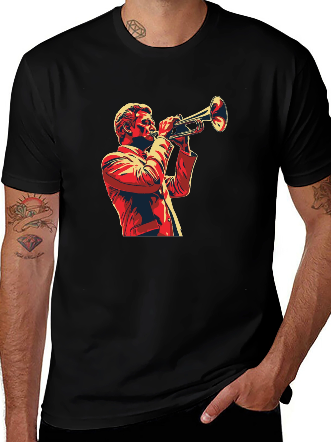 Variant 21 of Jazz Trumpet Player Graphic T-Shirt