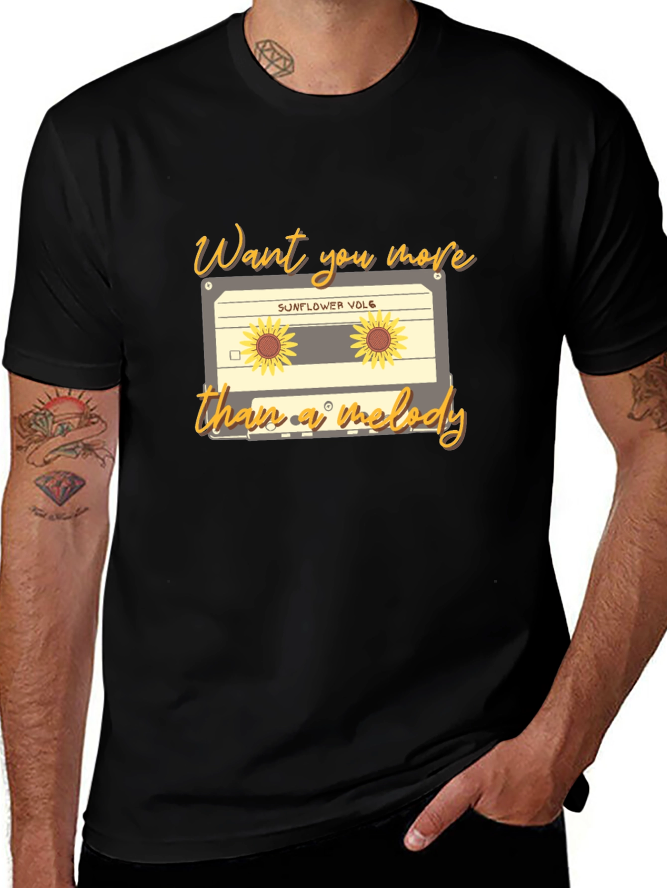 Variant 12 of Sunflower Cassette Graphic T-Shirt - Melody Lover