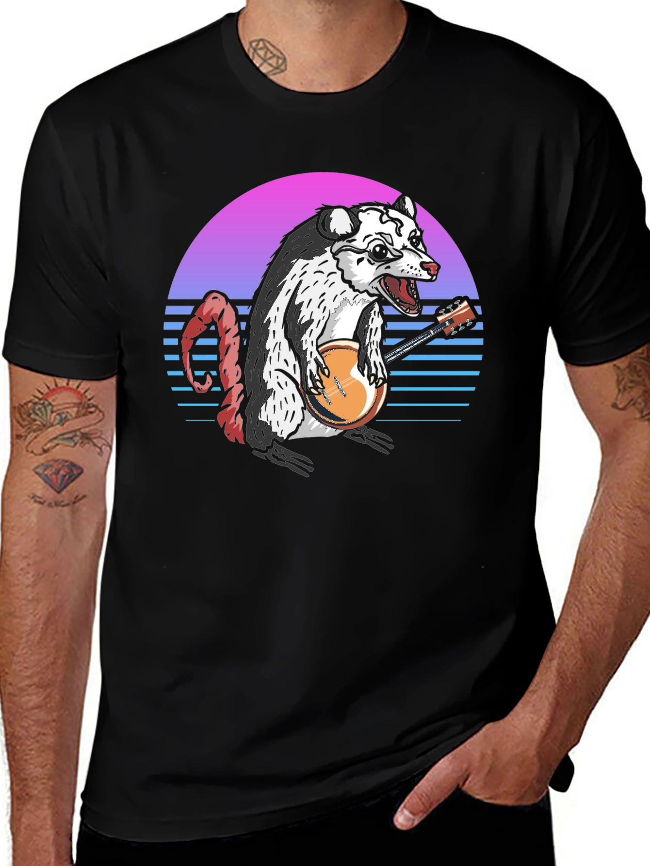 Variant 22 of Opossum Banjo Player T-Shirt