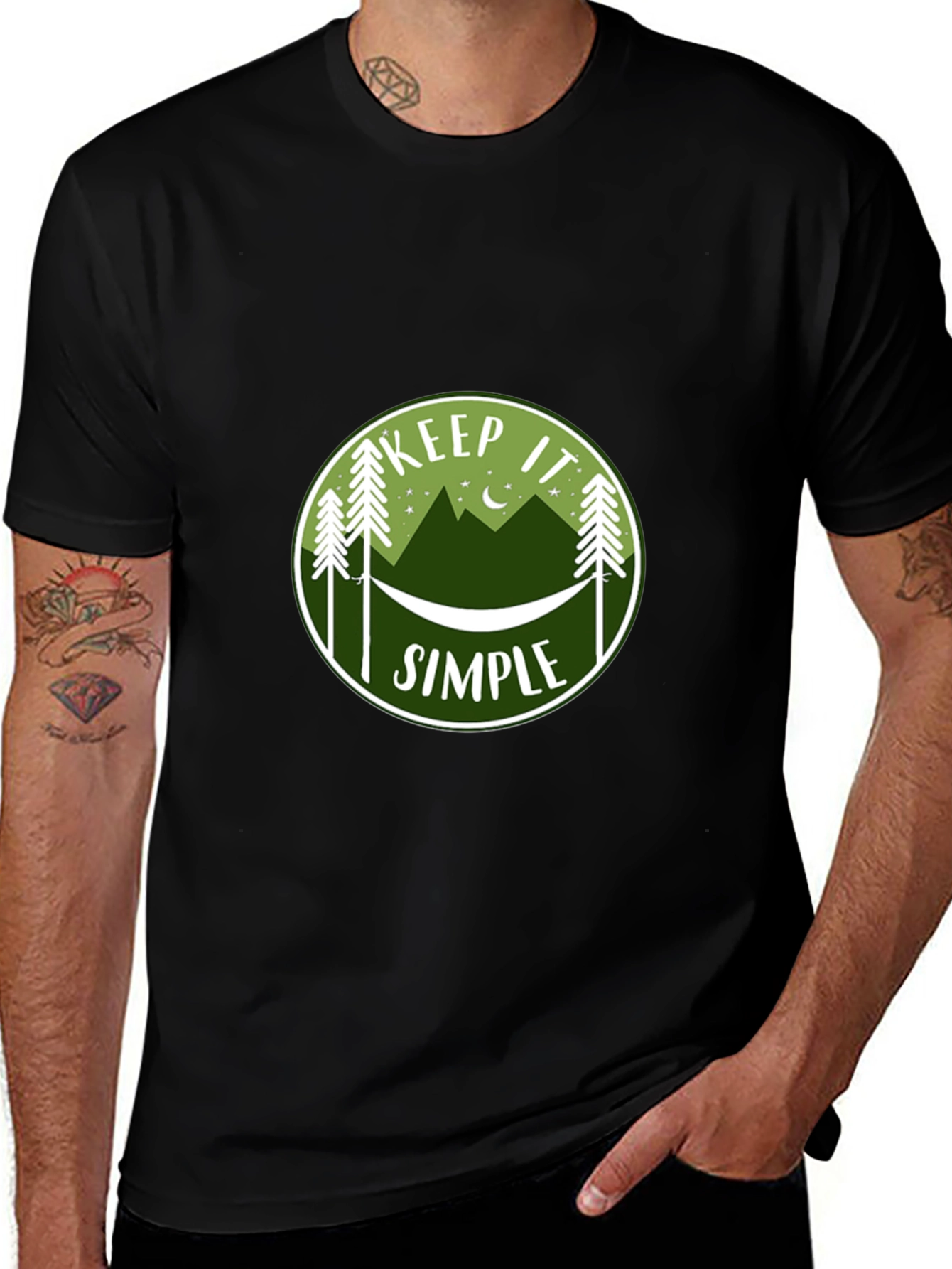 Keep It Simple T-Shirt: Nature & Hammock Graphic Tee