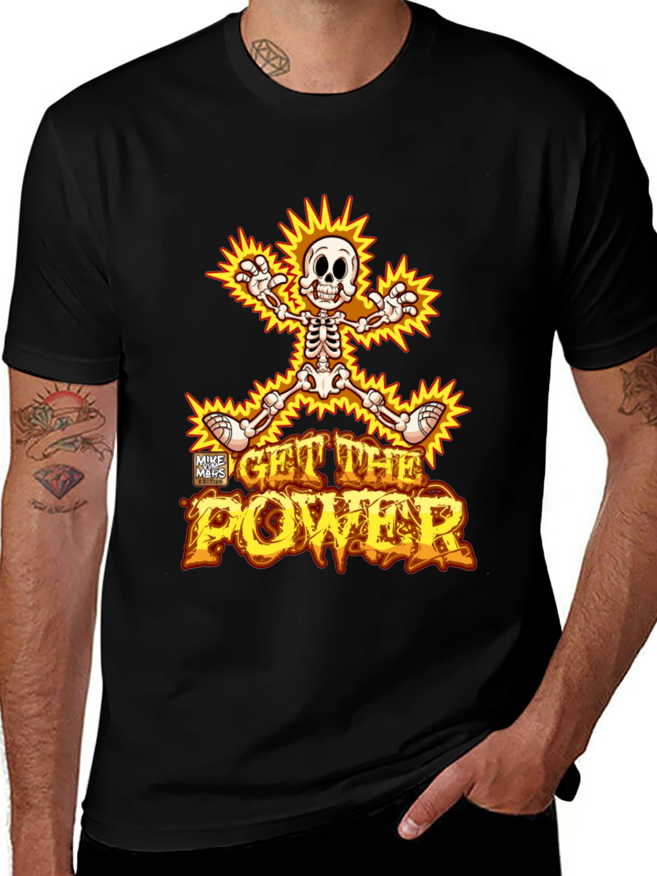 Variant 11 of Electrified Skeleton Graphic T-Shirt