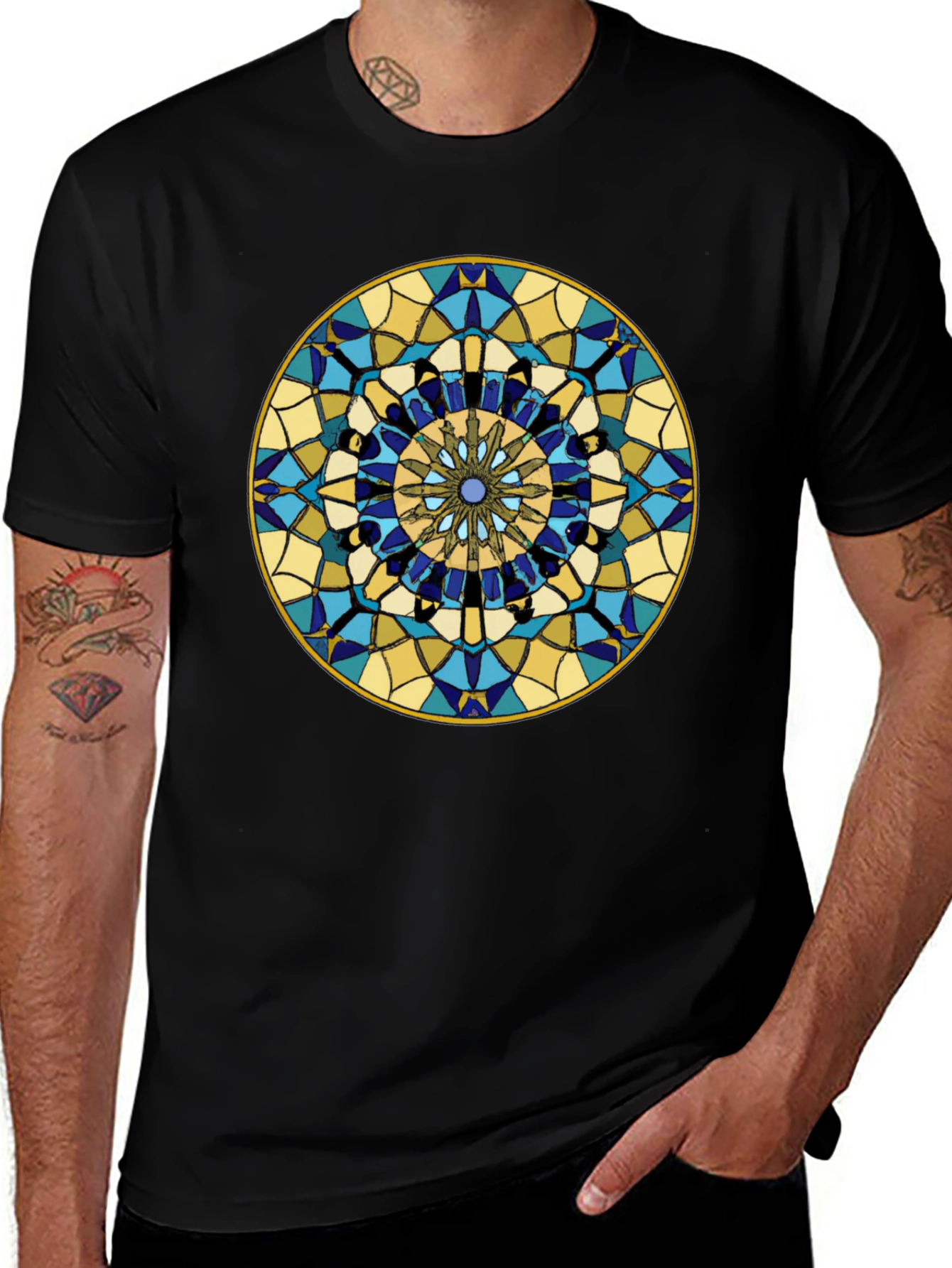 Variant 20 of Mandala Graphic Black Tee