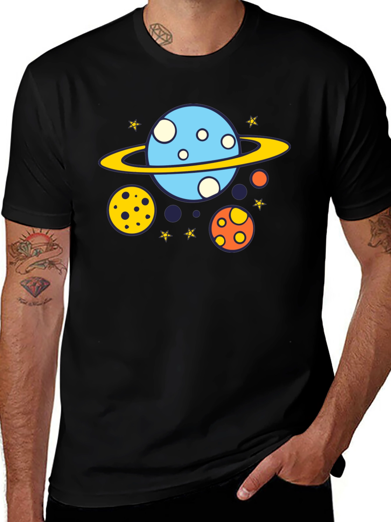 Variant 20 of Planet Graphic Black T-Shirt