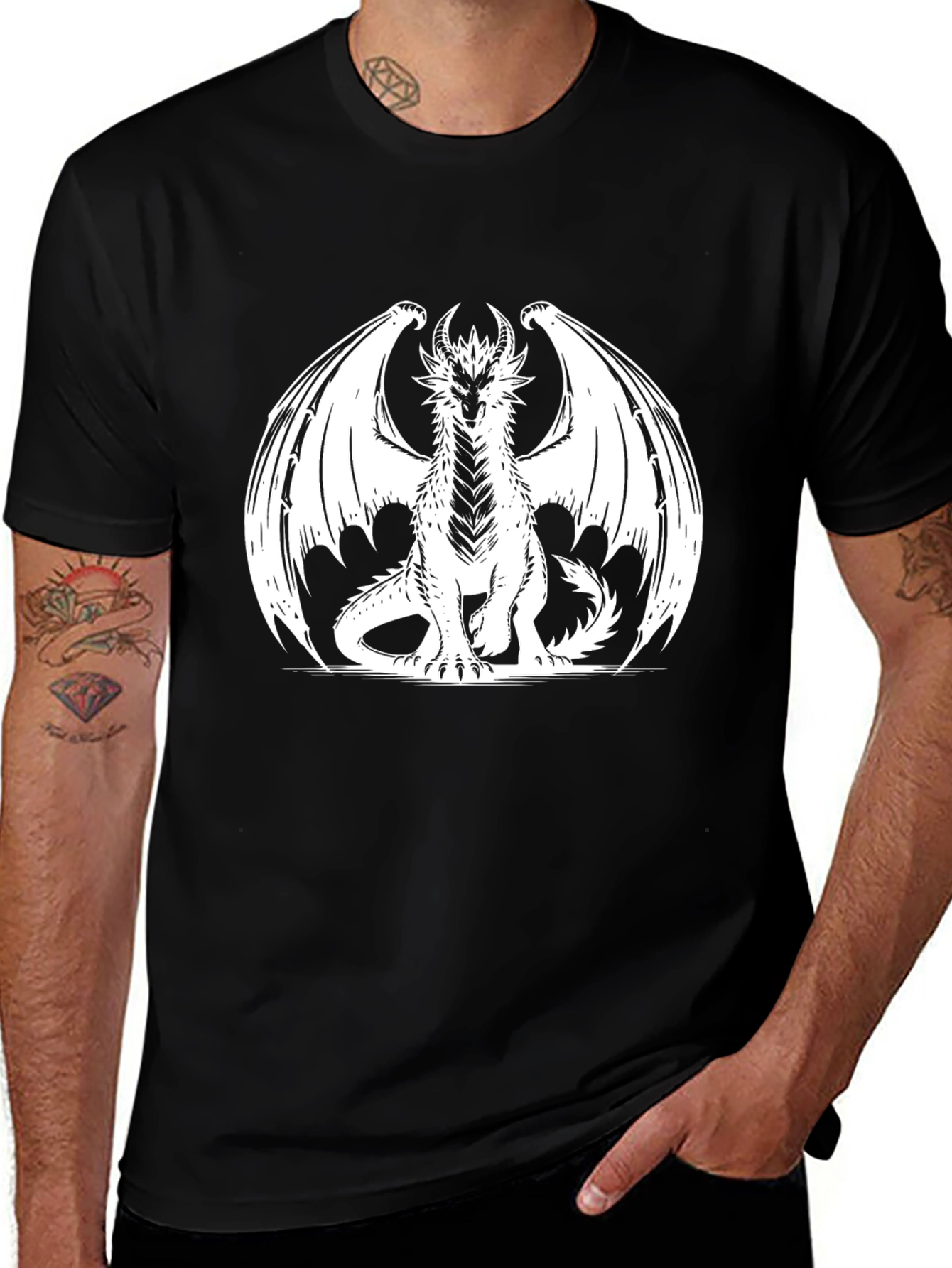 Variant 19 of Dragon Graphic T-Shirt - Fantasy Tee