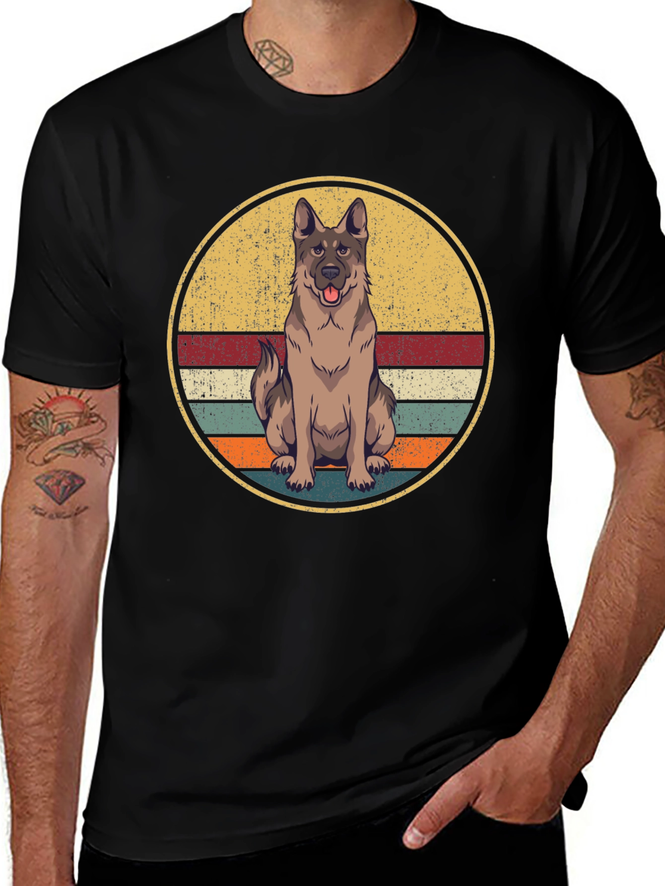 Retro Dog T-Shirt - Vintage Style Canine Tee