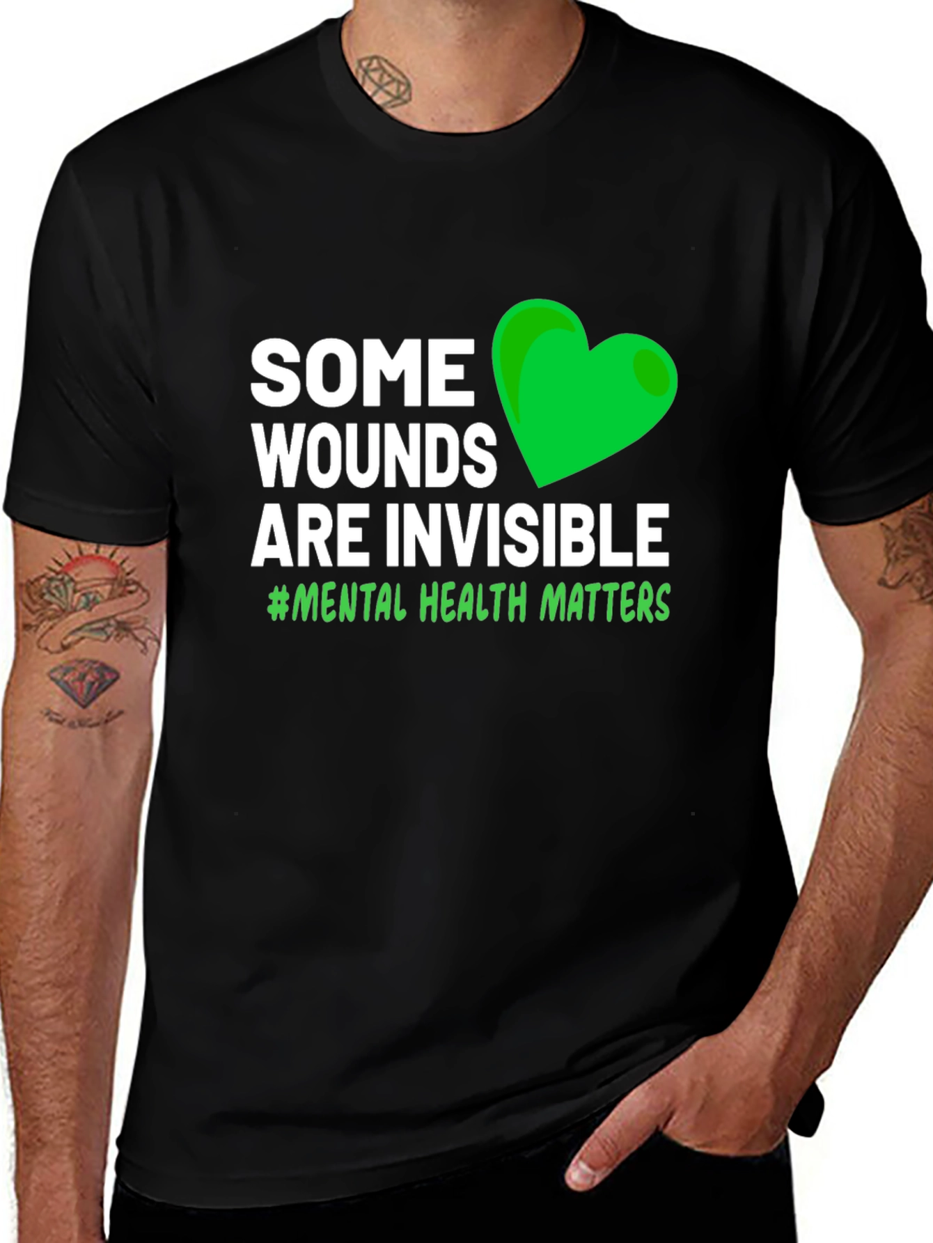 Variant 21 of Mental Health Matters T-Shirt - Invisible Wounds