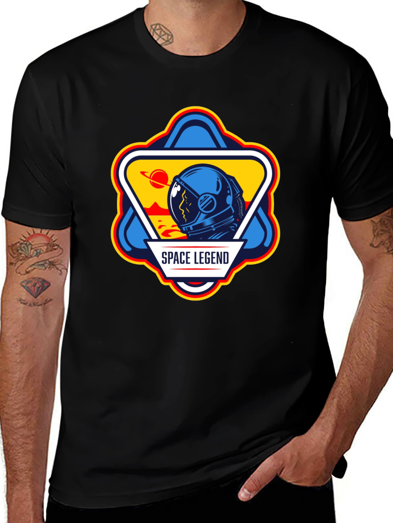 Variant 12 of Space Legend Graphic Tee - Astronaut Design
