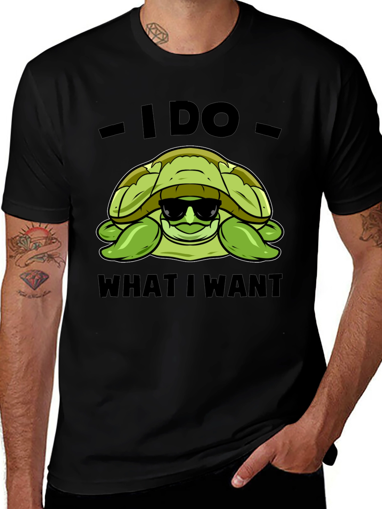 Variant 8 of Cool Turtle Graphic T-Shirt - I Do What I Want