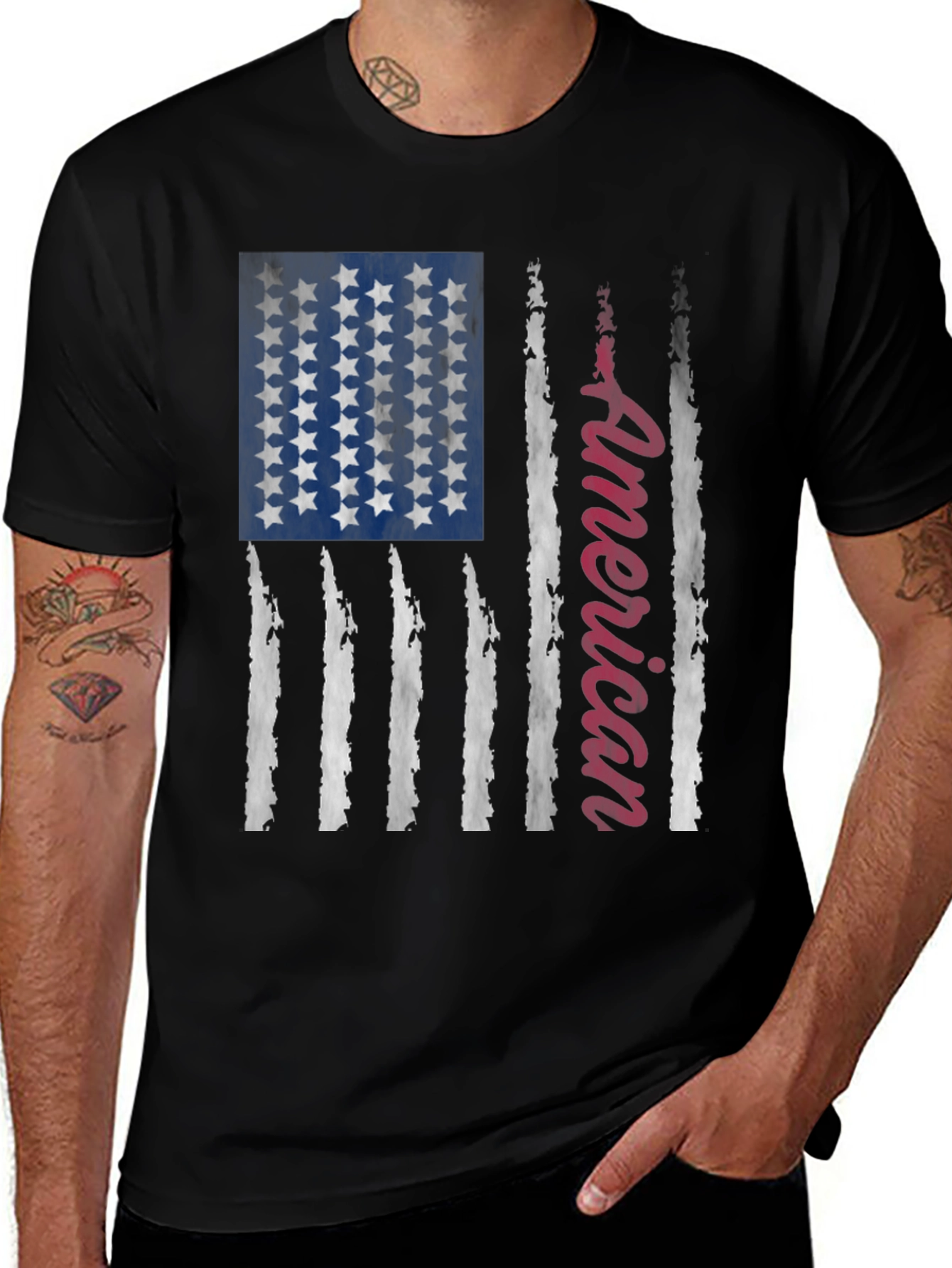 Variant 14 of American Flag Graphic Tee - Patriotic Style