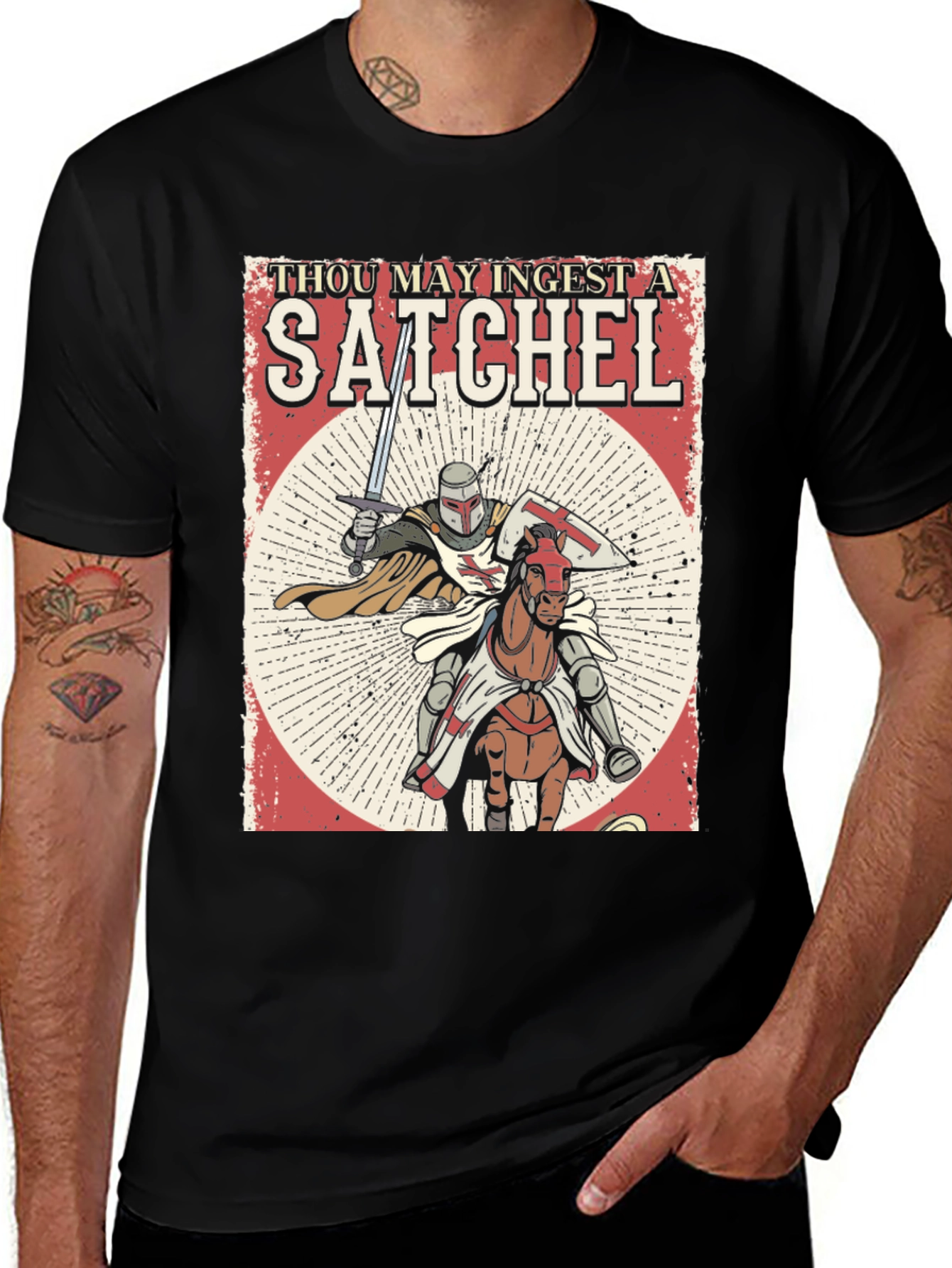 Variant 16 of Thou May Ingest A Satchel Funny Knight T-Shirt