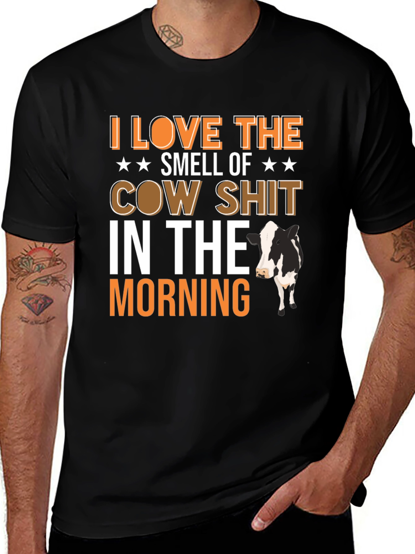 Variant 2 of I Love The Smell of Cow Shit Funny T-Shirt