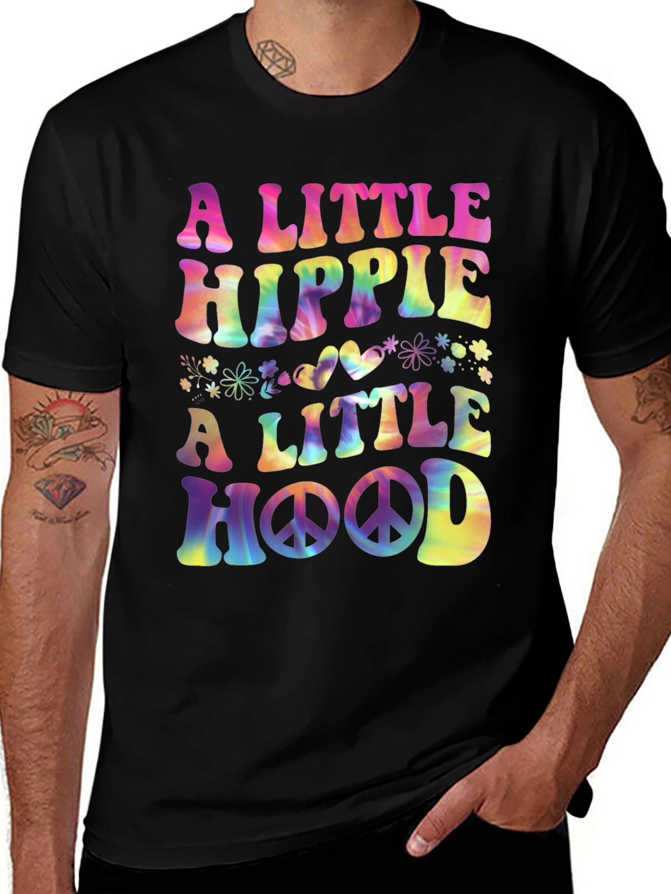 A Little Hippie A Little Hood Graphic Tee