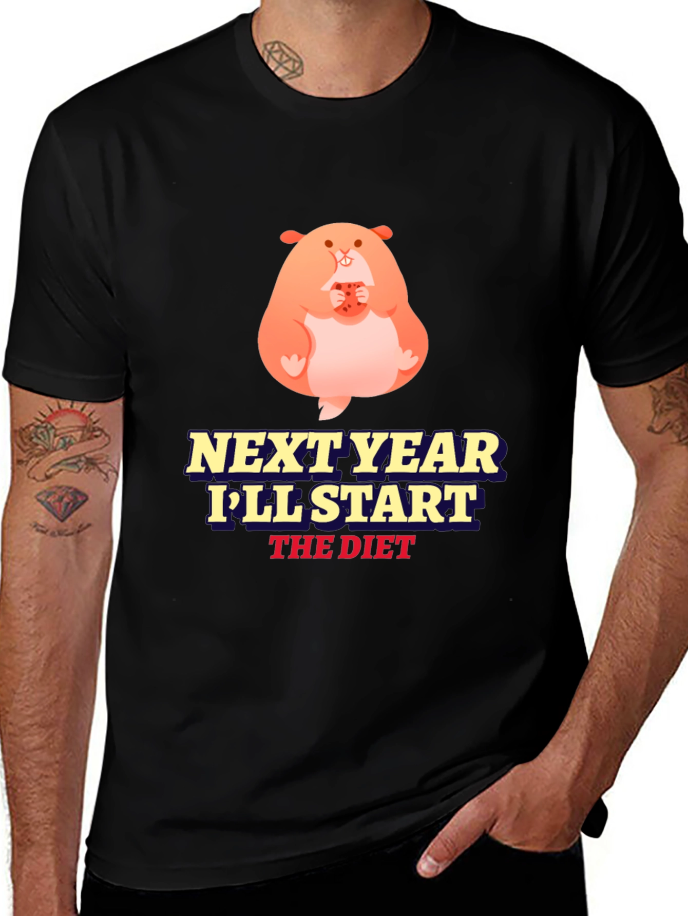 Variant 21 of Funny Hamster Diet T-Shirt - Unisex