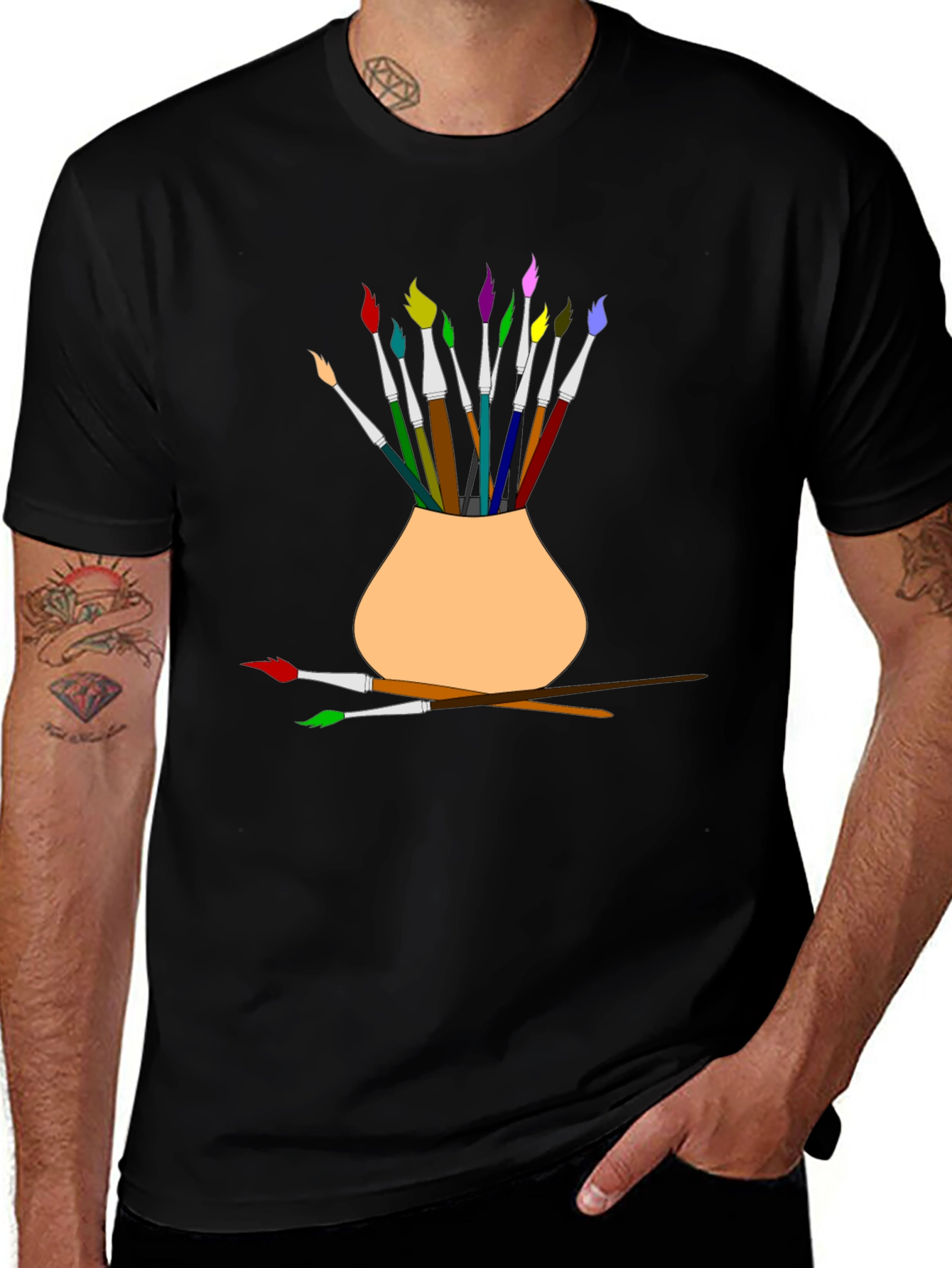 Variant 29 of Artistic Brush T-Shirt - Creative Design Tee