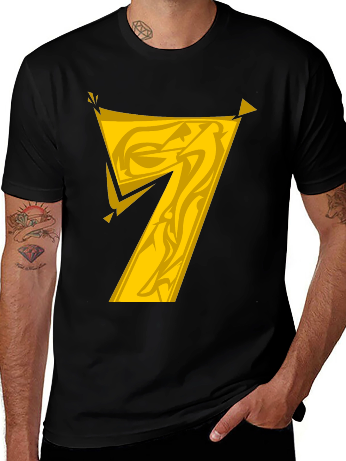 Variant 19 of Golden Number 7 Graphic T-Shirt