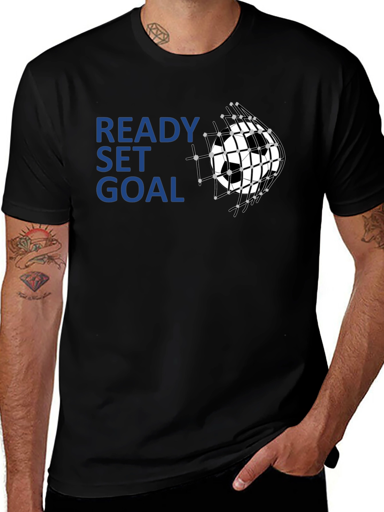 Variant 12 of Ready Set Goal T-Shirt - Soccer Design