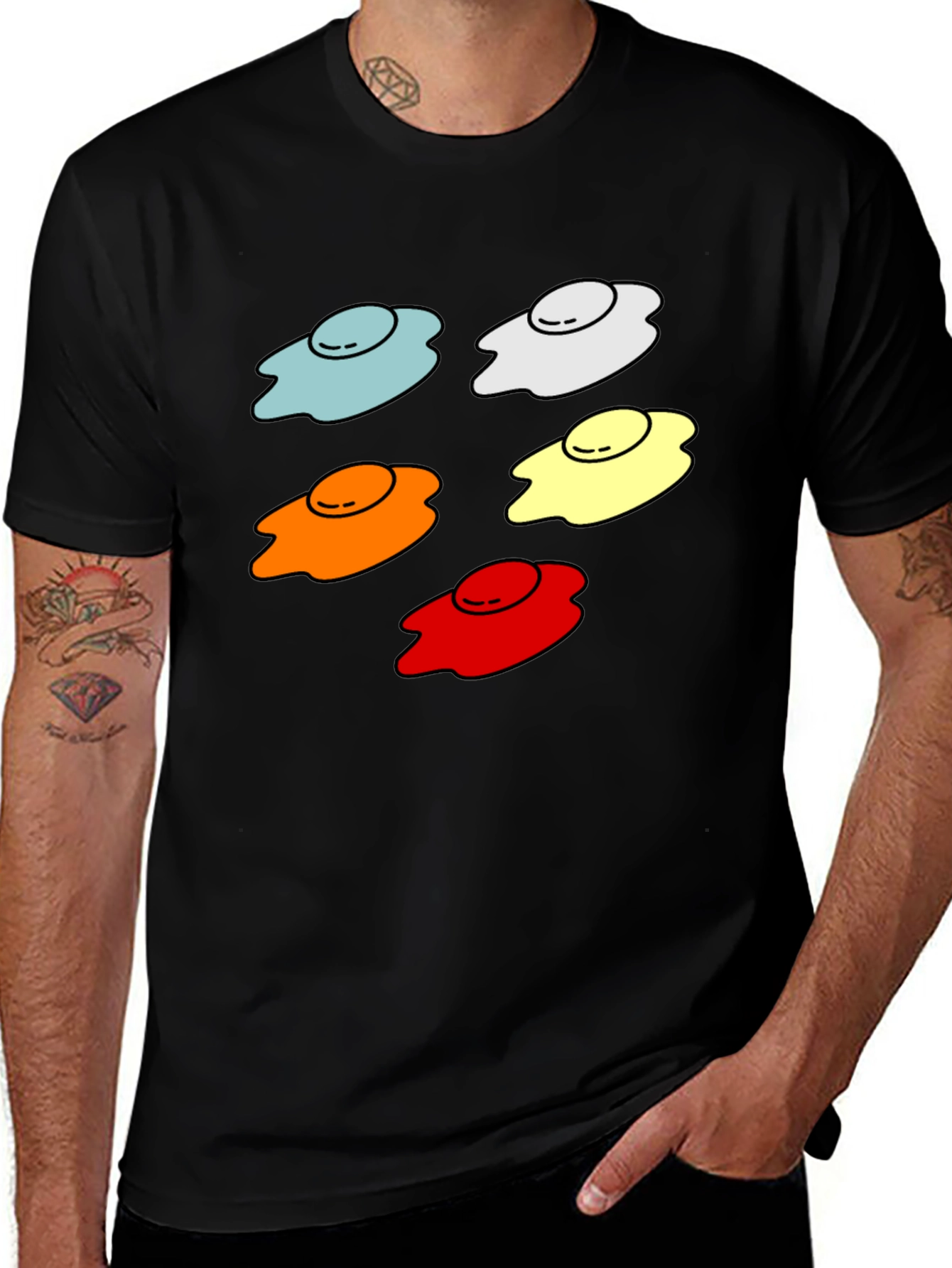 Variant 30 of Colorful Fried Egg Graphic T-Shirt